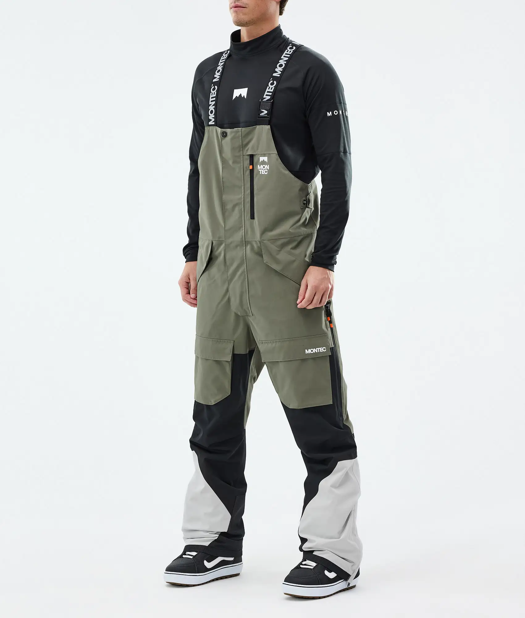 Fawk Snowboard Pants Men Greenish/Black/Light Grey