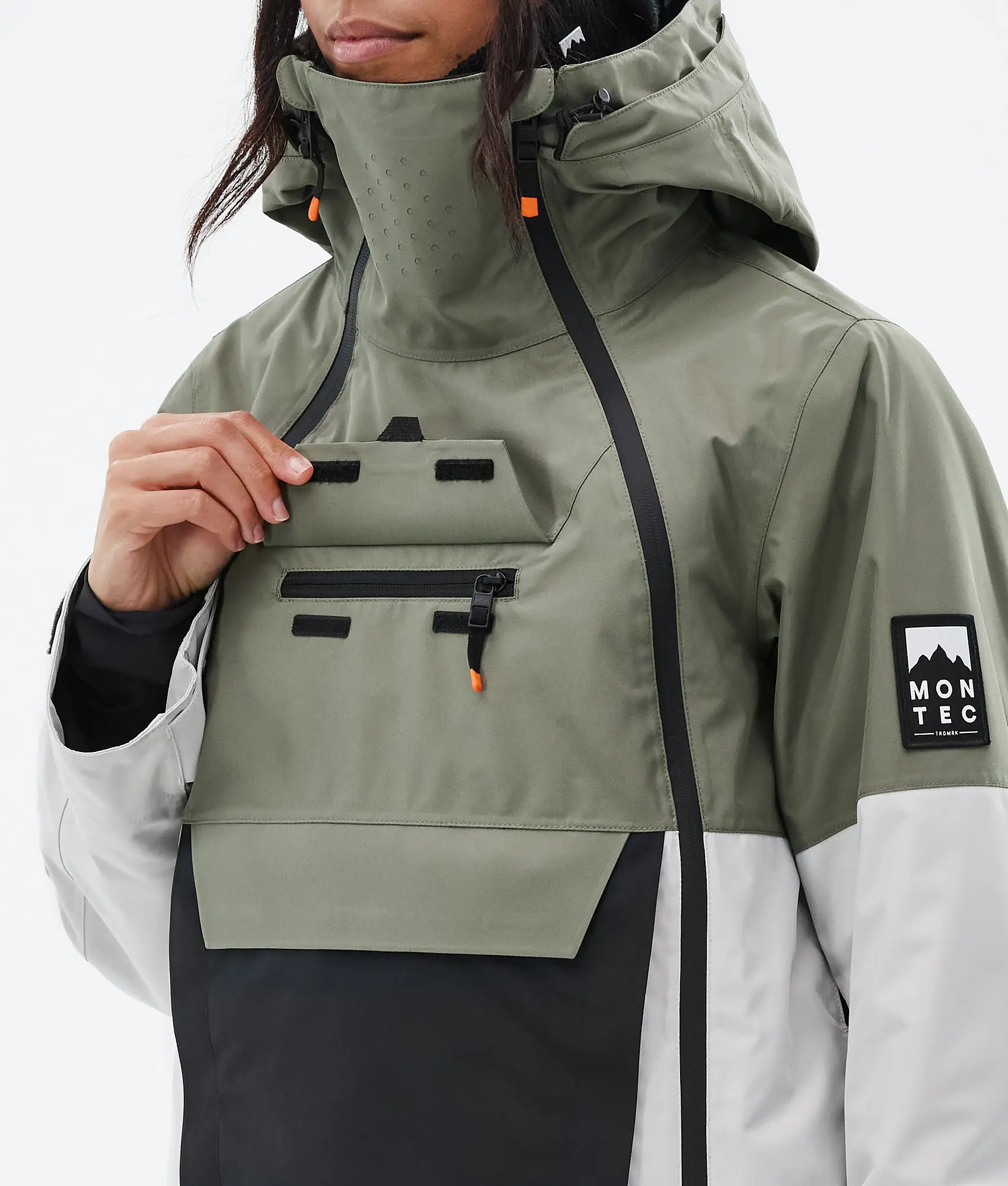 Doom W Ski Jacket Women Greenish/Black/Light Grey