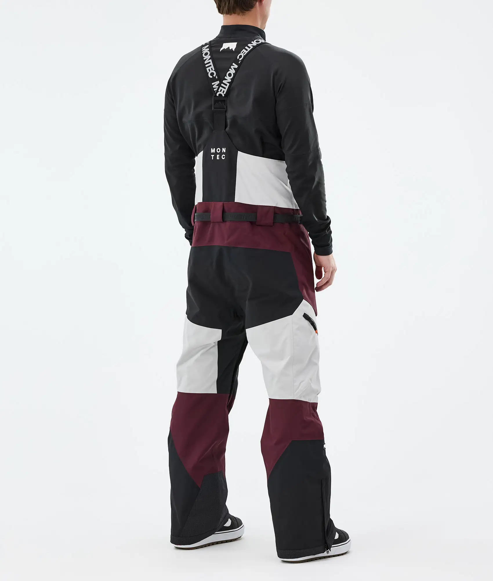 Dozer Snowboard Pants Men Light Grey/Black/Burgundy