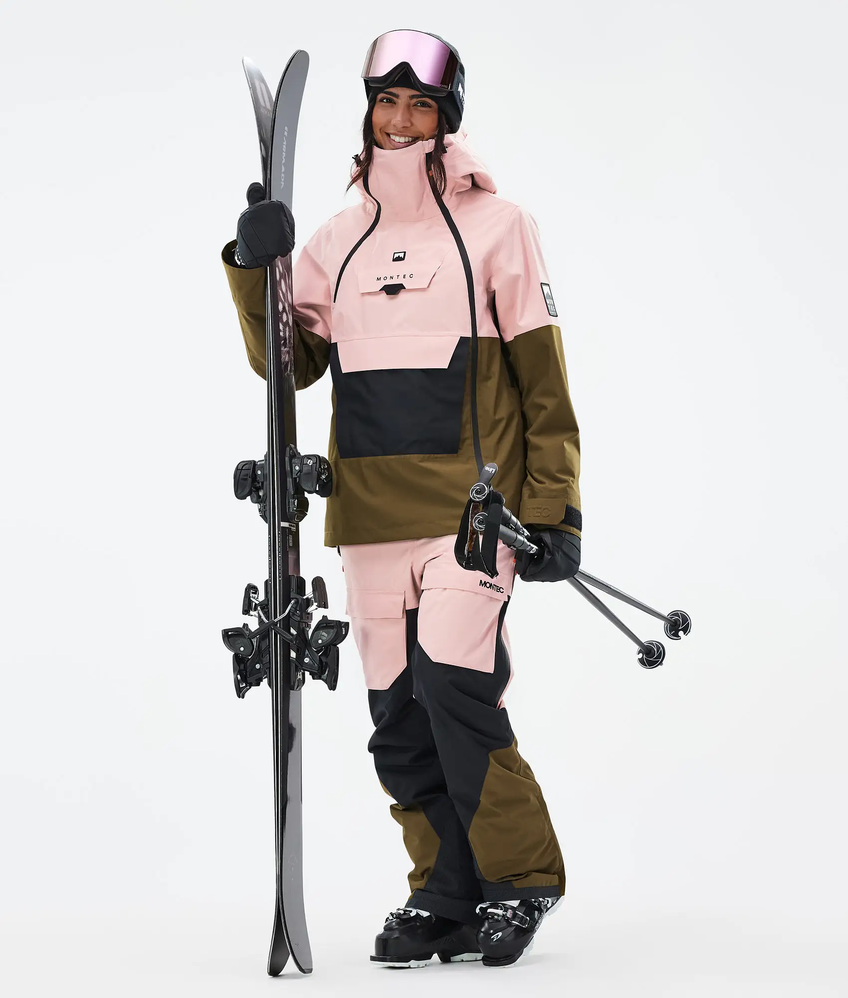 Doom W/Fawk W Ski Outfit Women Soft Pink/Black/Fatigue