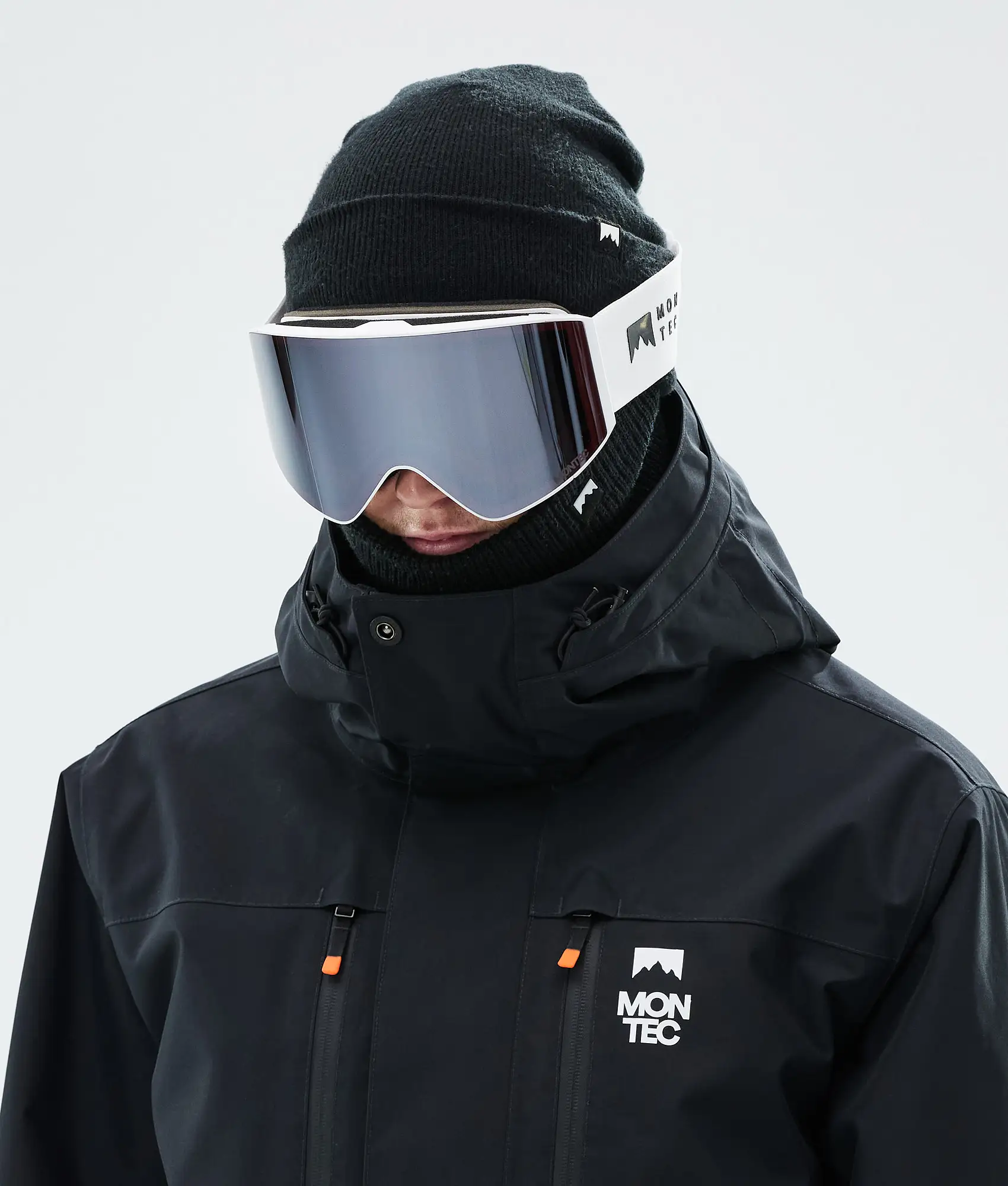 Scope Ski Goggles White W/White Black Mirror