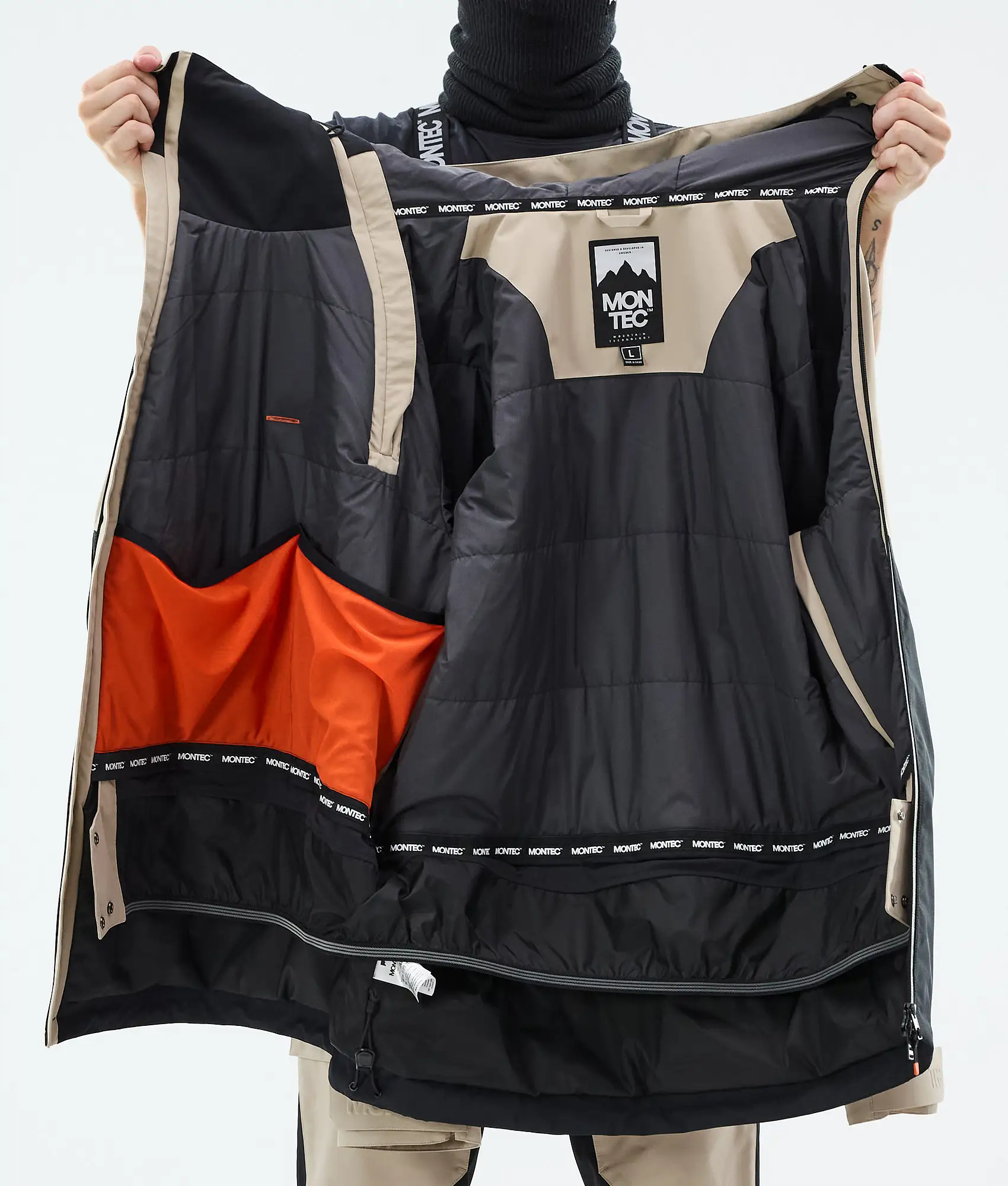 Doom Snowboard Jacket Men Sand/Black Renewed