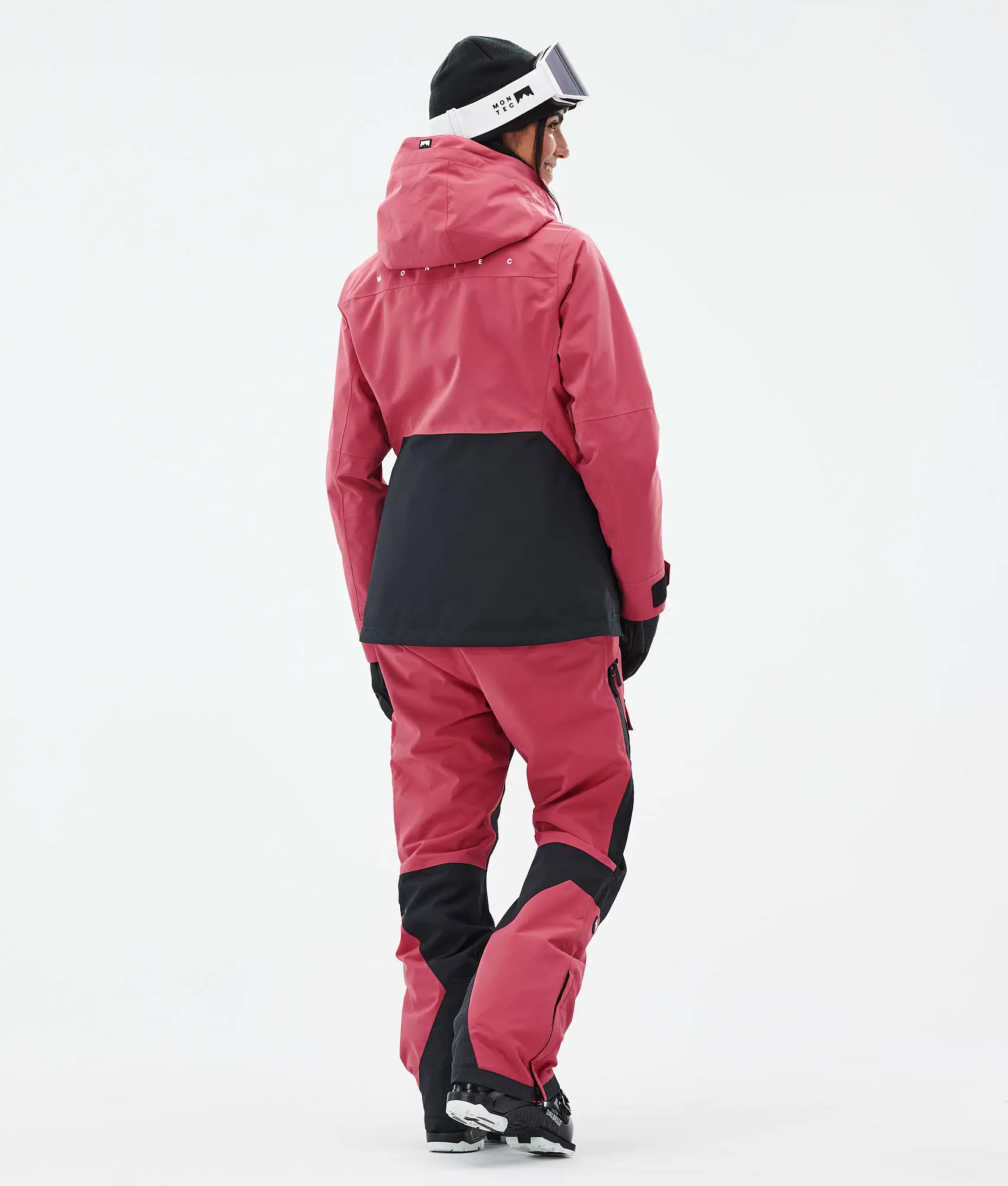 Moss W/Fawk W Ski Outfit Women Light Red/Black