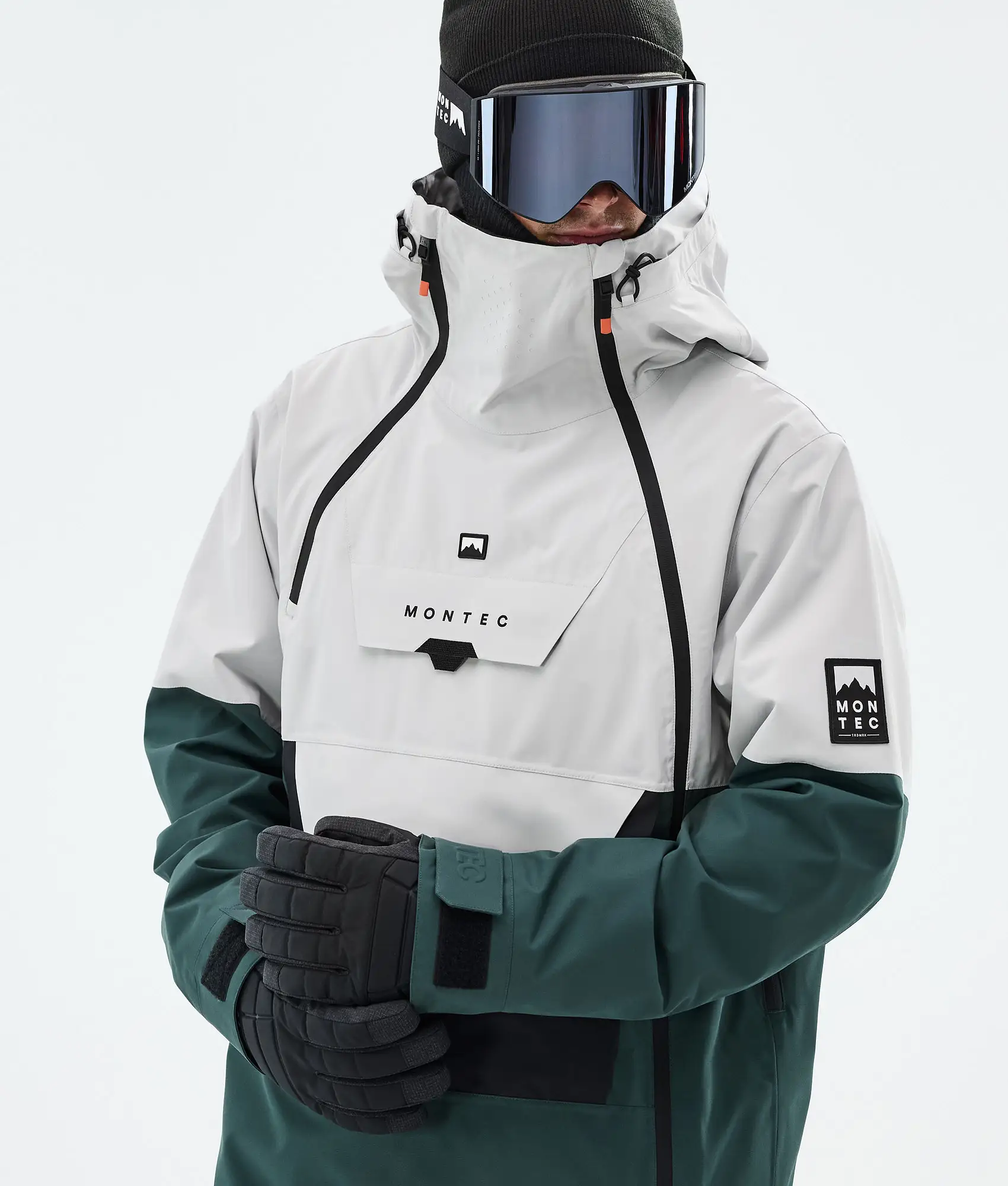 Doom Ski Jacket Men Light Grey/Black/Dark Atlantic