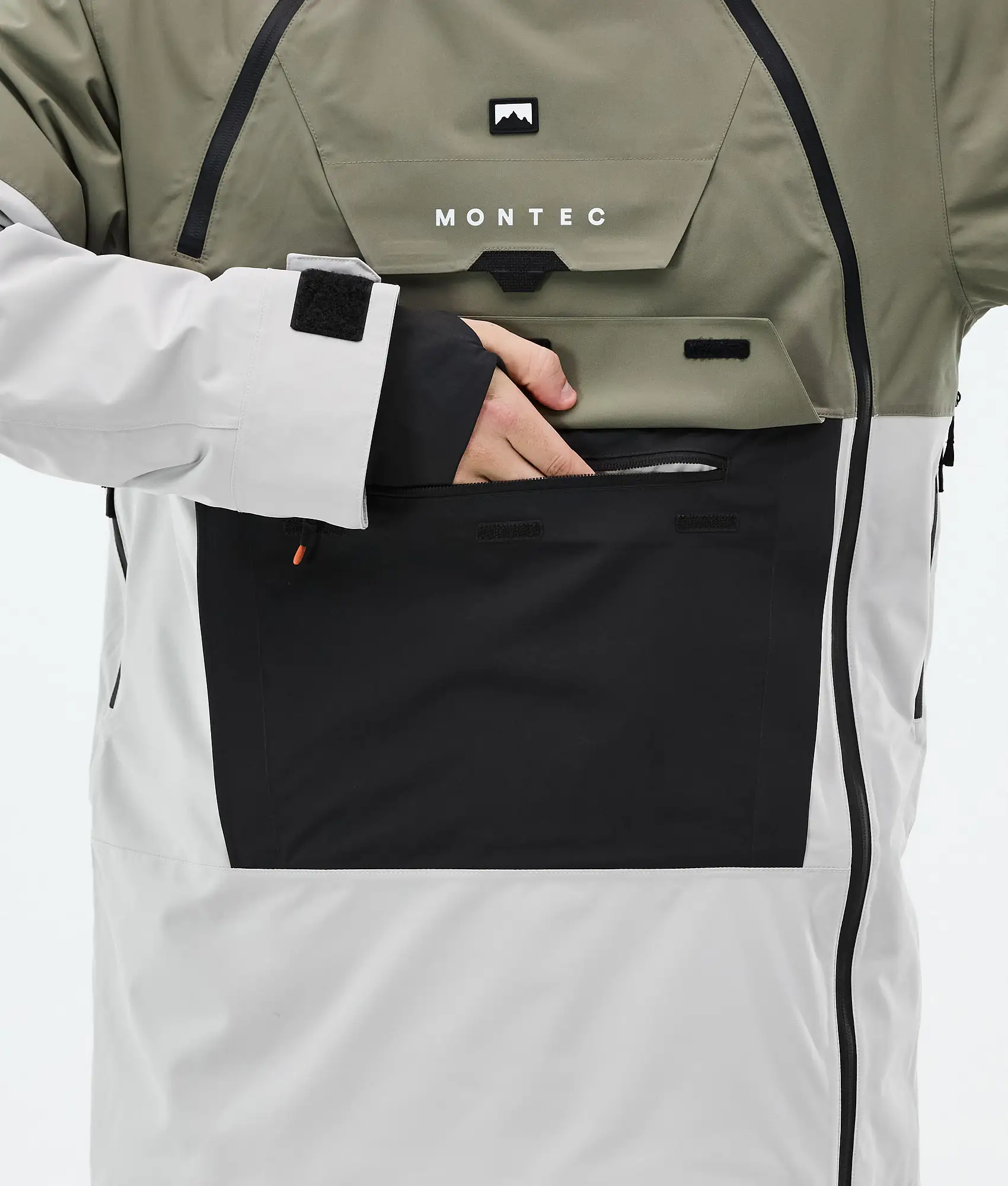 Doom Ski Jacket Men Greenish/Black/Light Grey