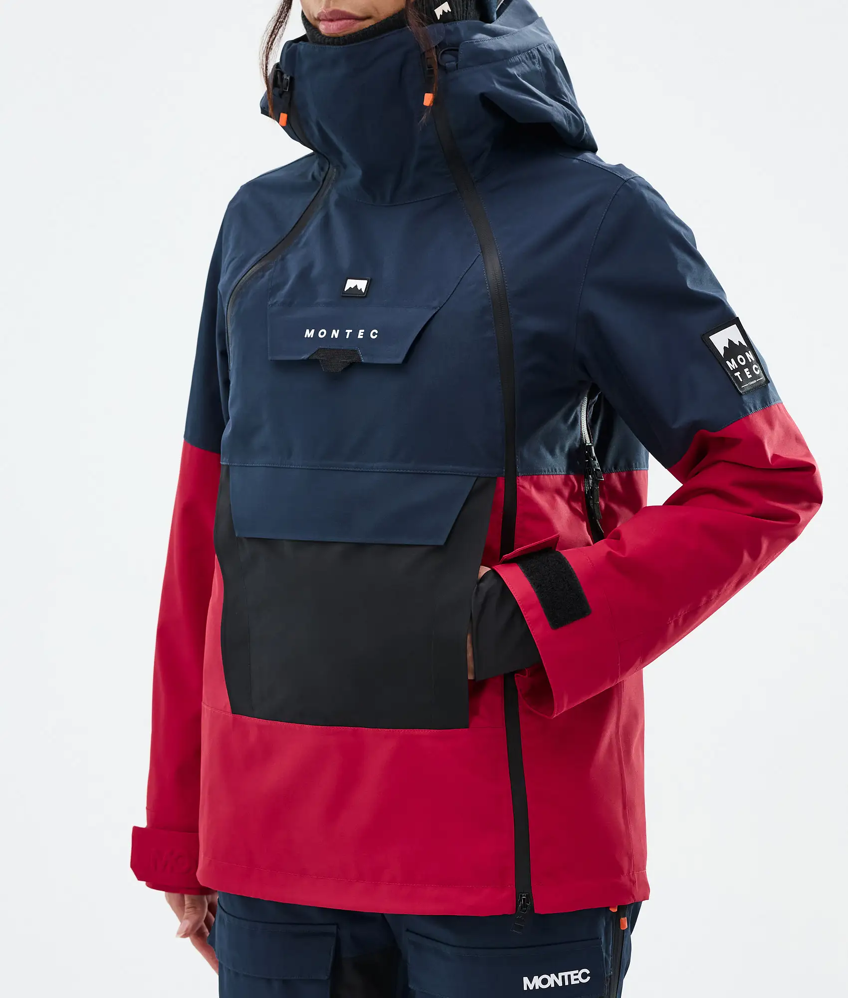 Doom W Ski Jacket Women Dark Blue/Black/Deep Red