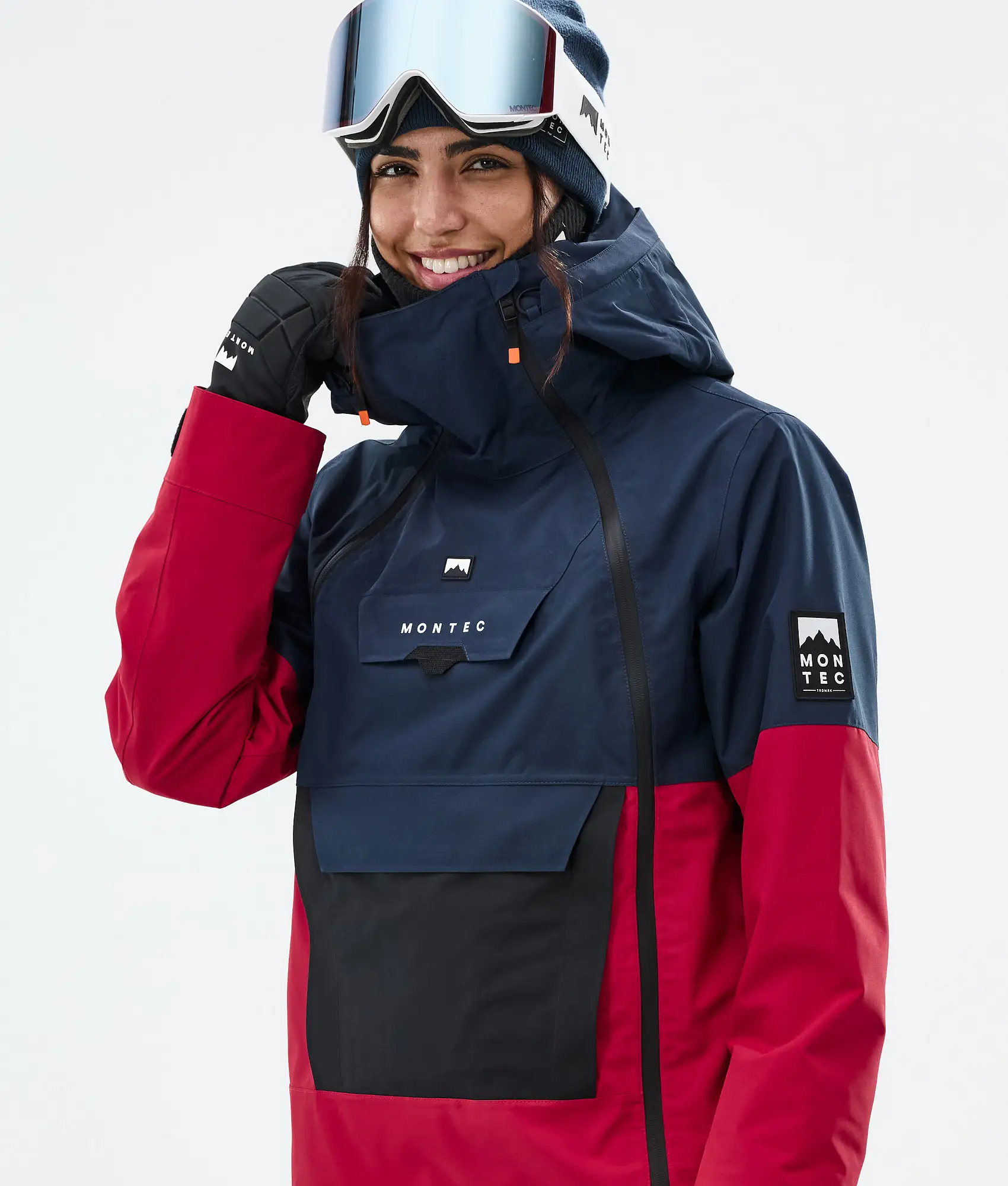 Doom W Snowboard Jacket Women Dark Blue/Black/Deep Red