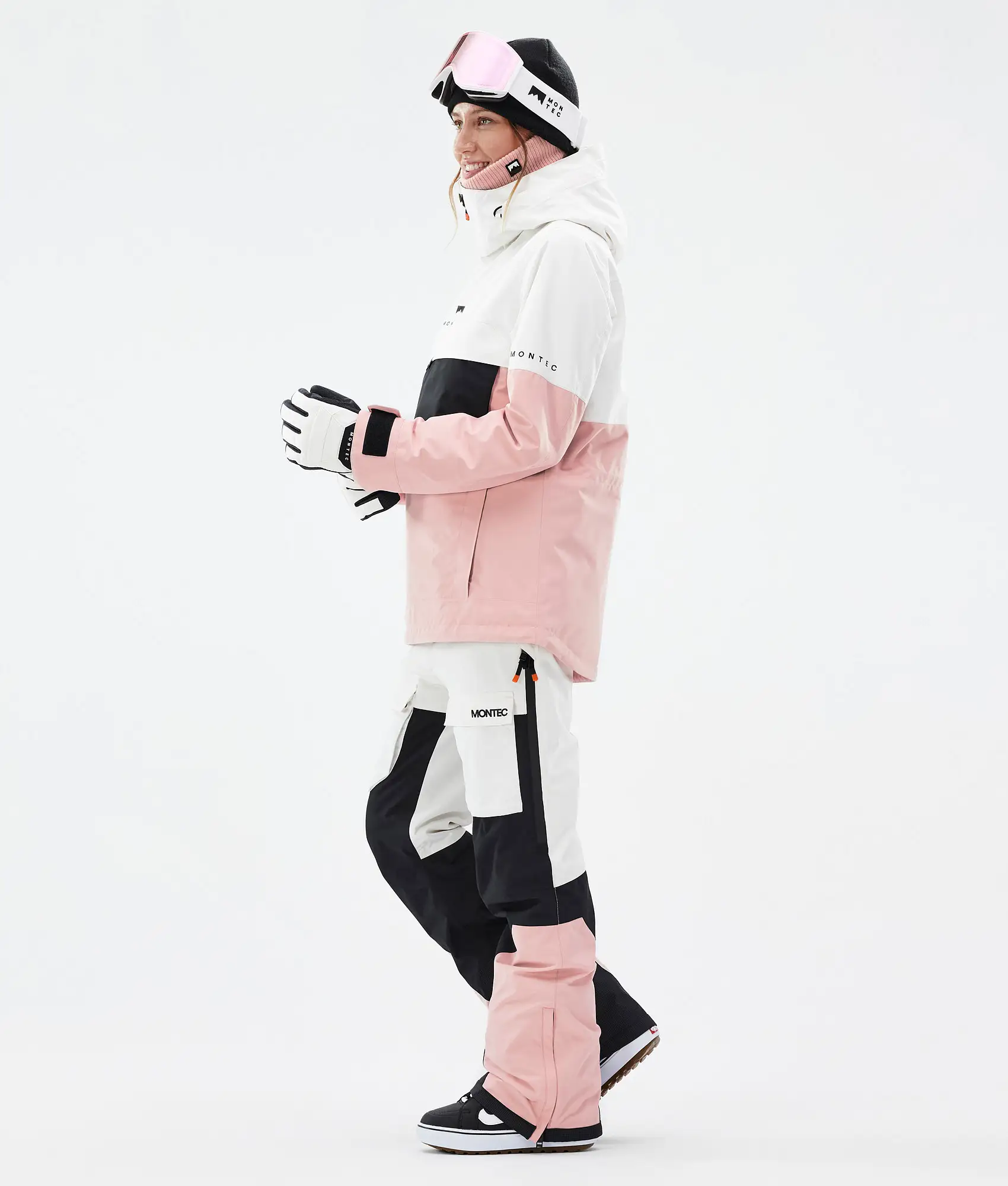 Dune W Snowboard Jacket Women Old White/Black/Soft Pink