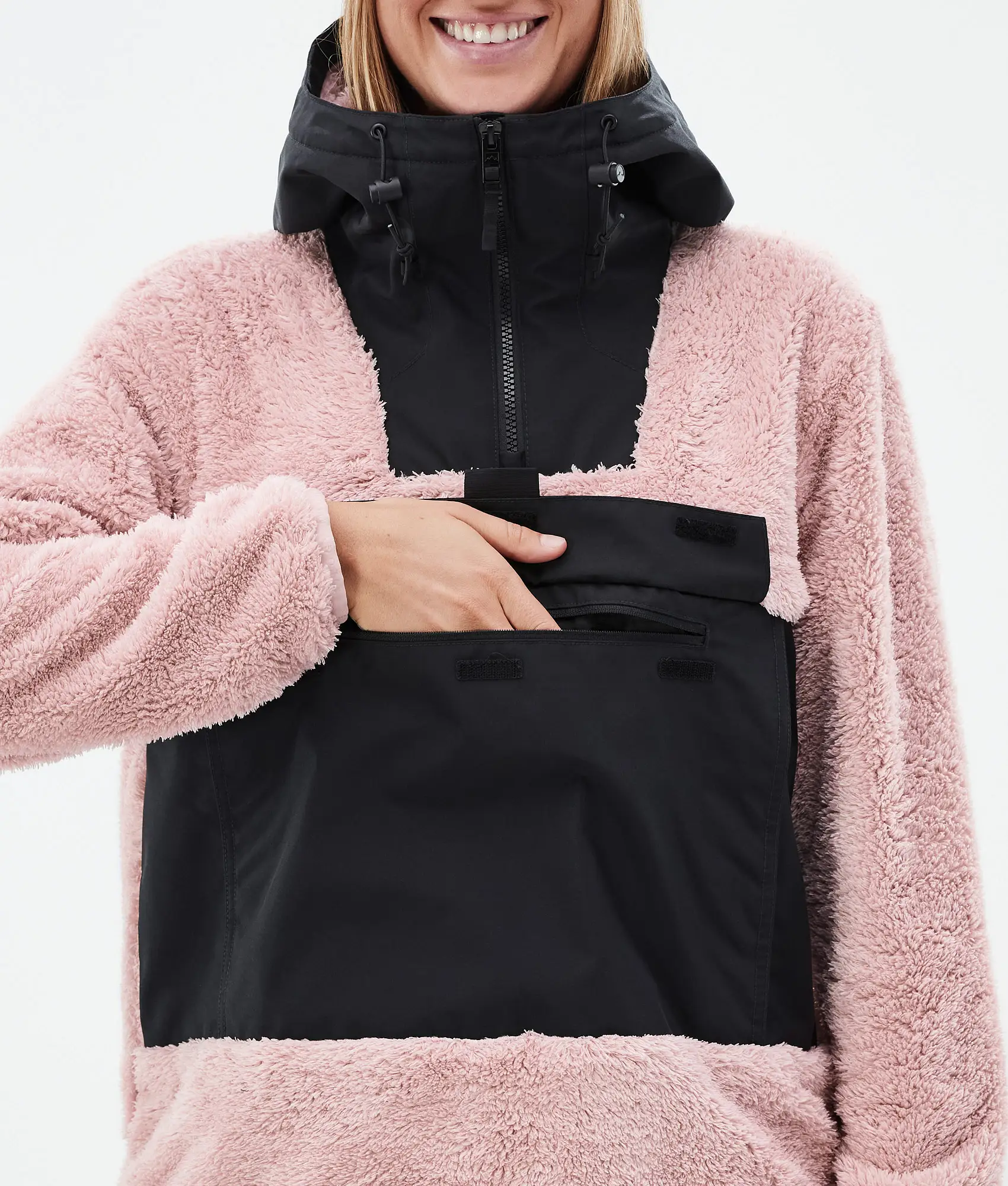 Lima W Fleece Hoodie Women Soft Pink/Black