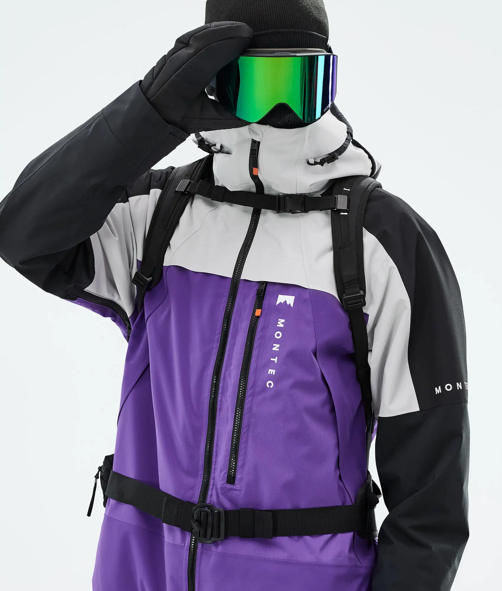 Oracle Ski Jacket Men Light Grey/Black/Vivid Purple