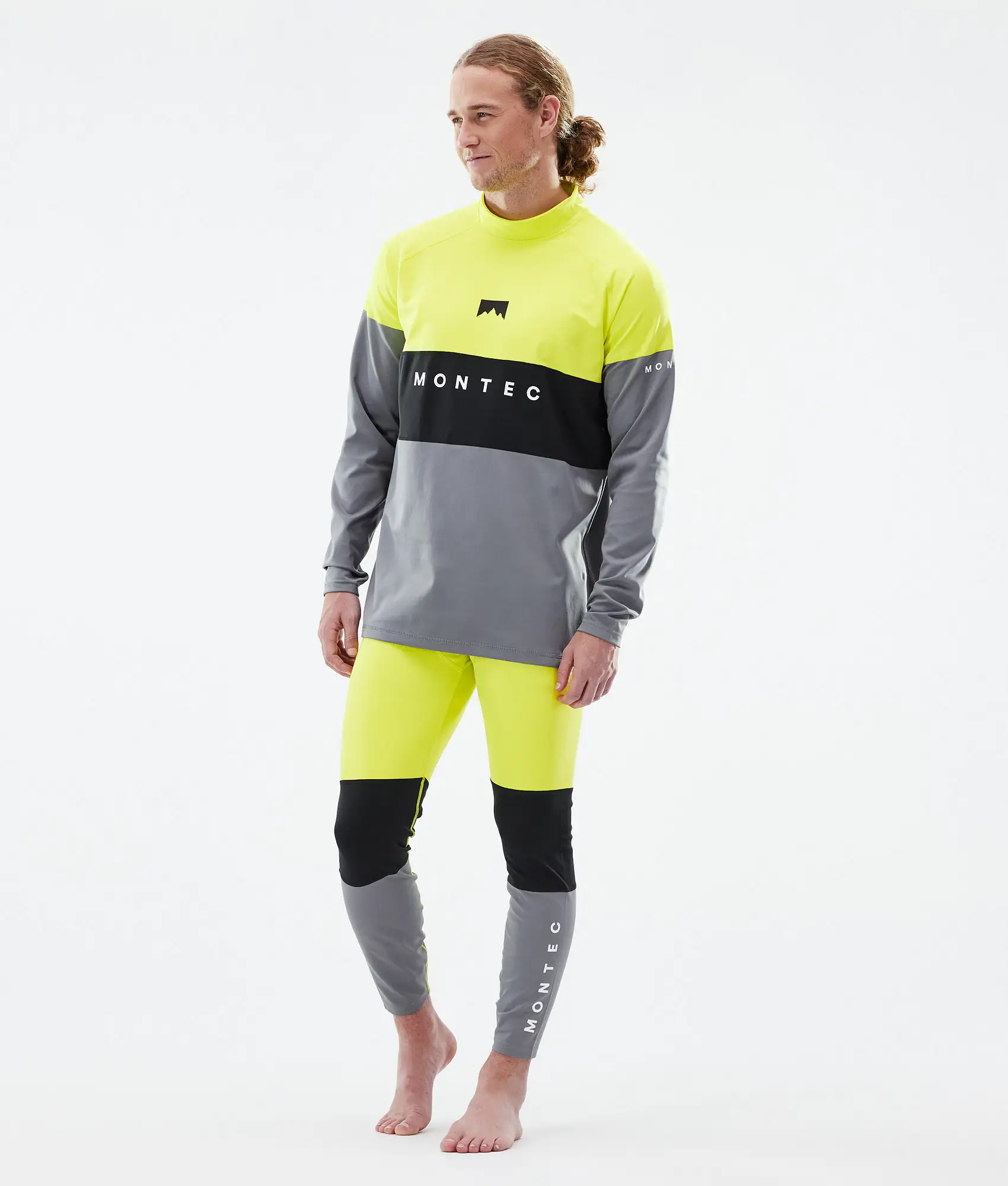 Alpha Base Layer Pant Men Bright Yellow/Black/Light Pearl