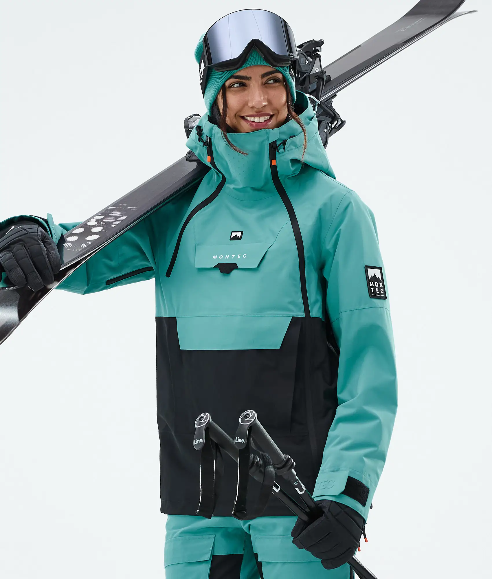 Doom W Ski Jacket Women Turquoise/Black