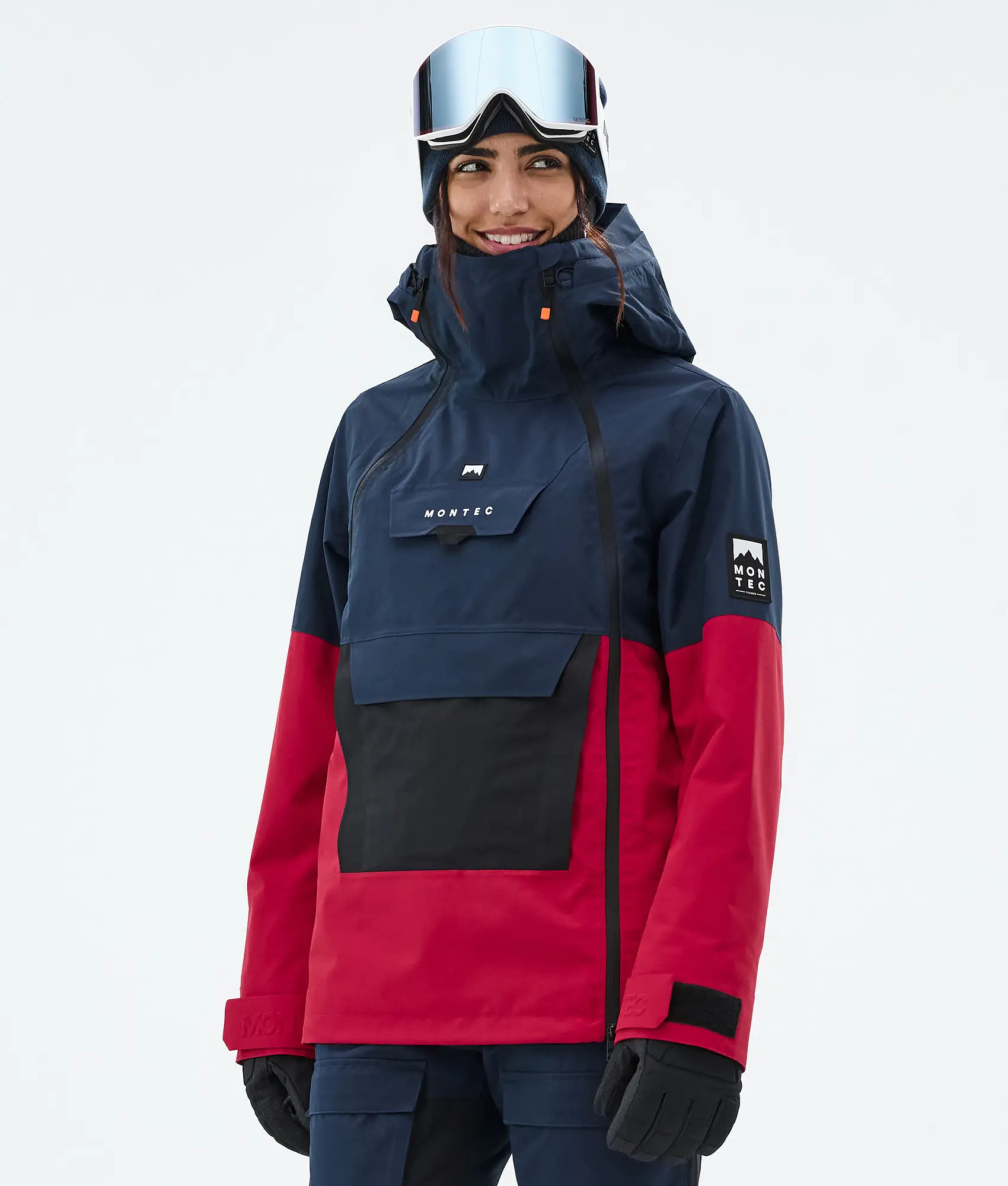 Doom W Snowboard Jacket Women Dark Blue/Black/Deep Red