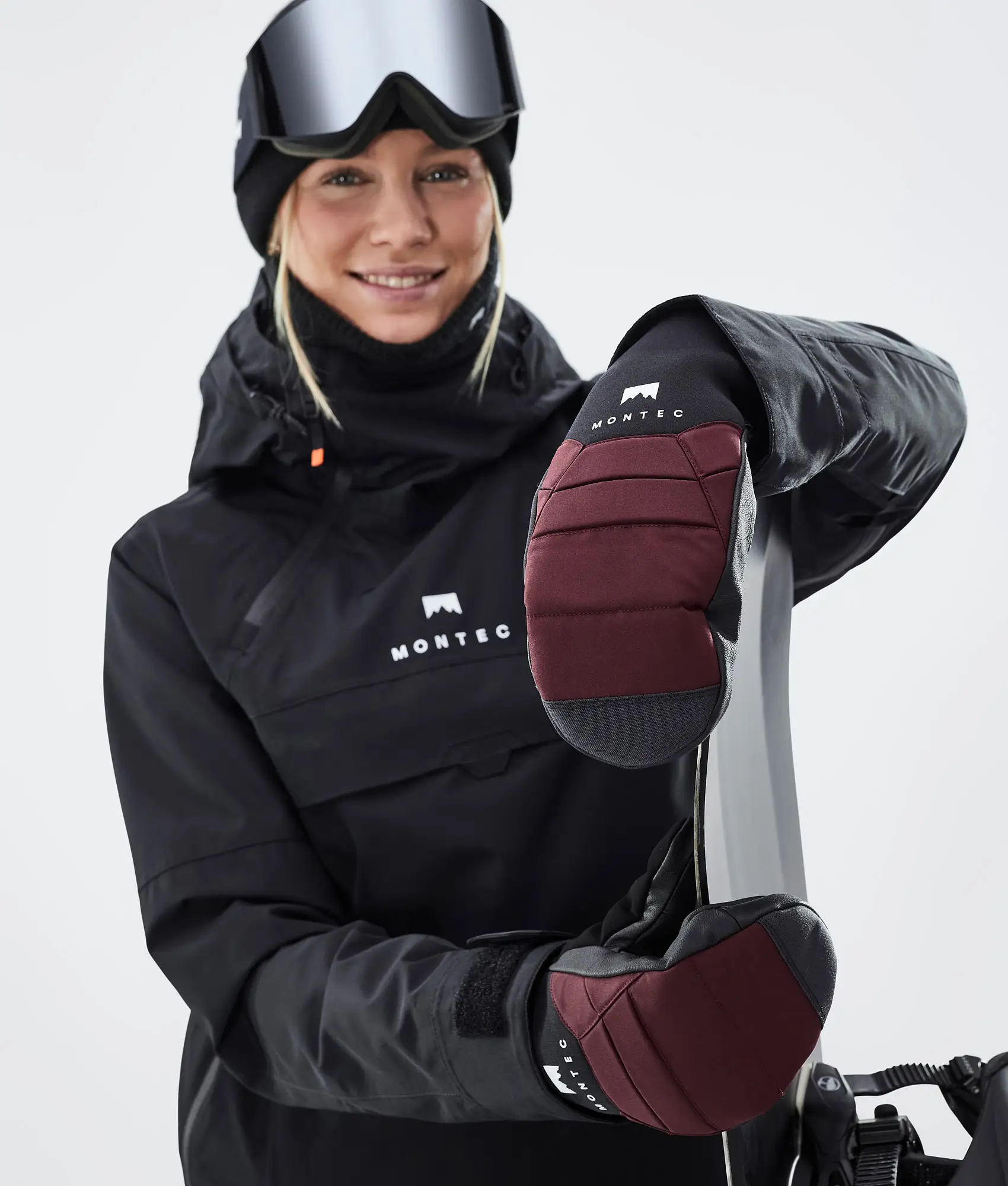 Kilo 22 Snow Mittens Burgundy