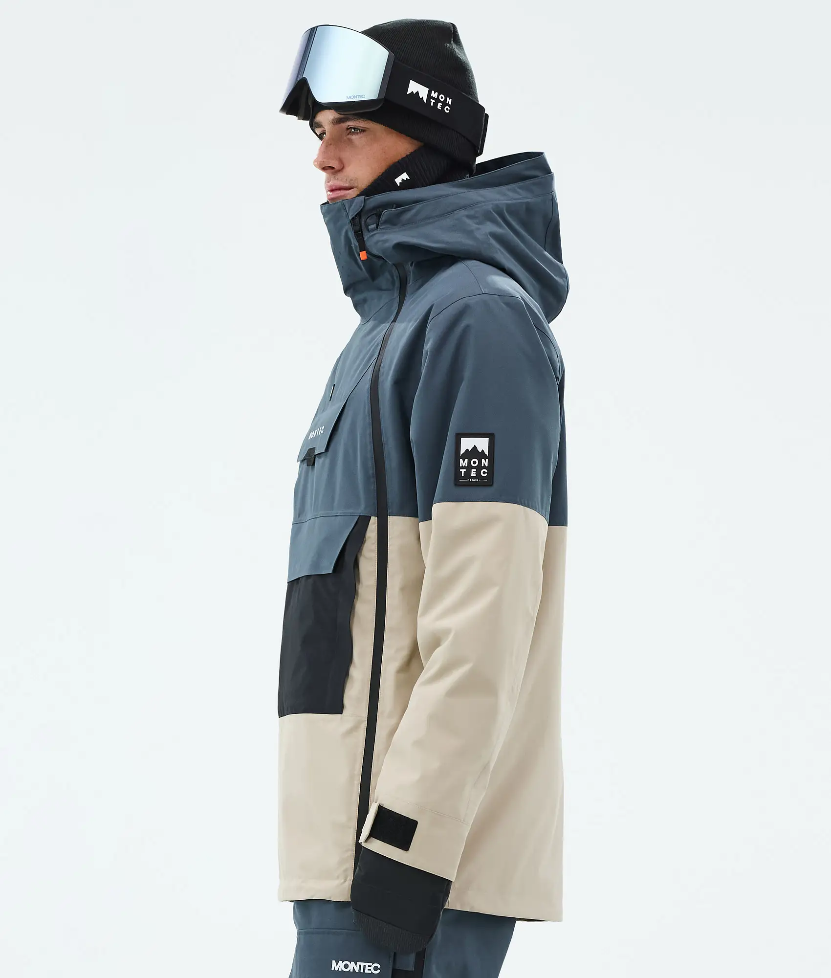 Doom Snowboard Jacket Men Metal Blue/Black/Sand