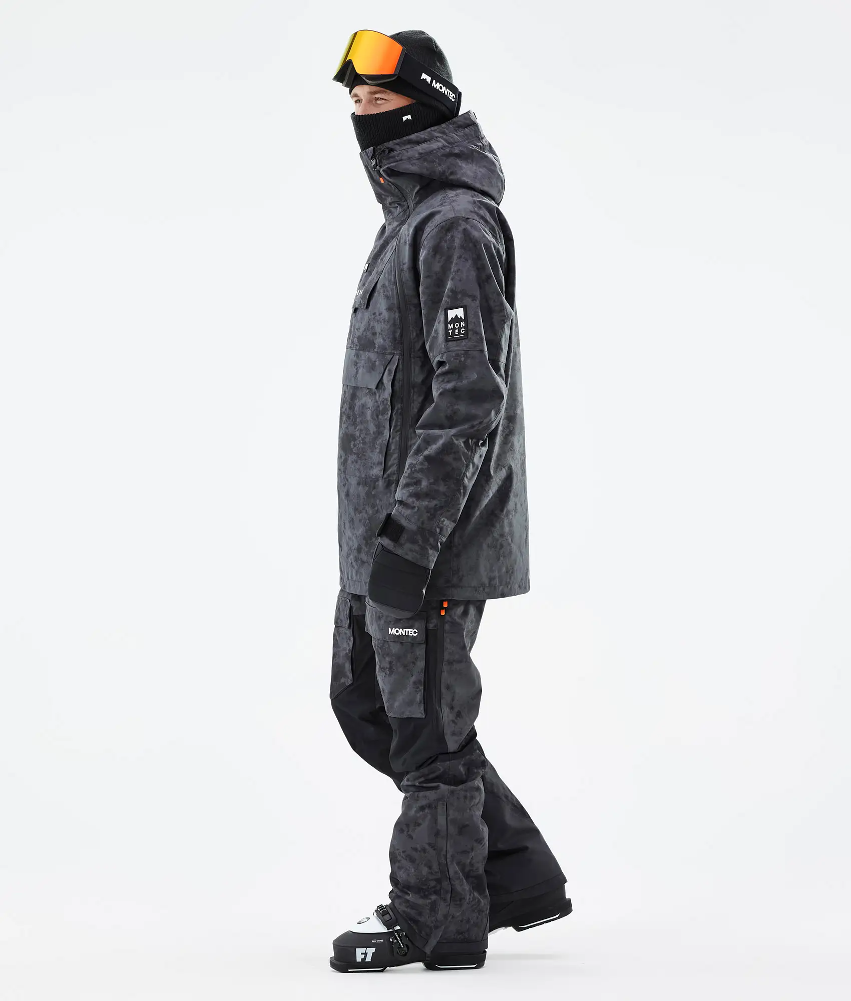 Doom Ski Jacket Men Black Tiedye