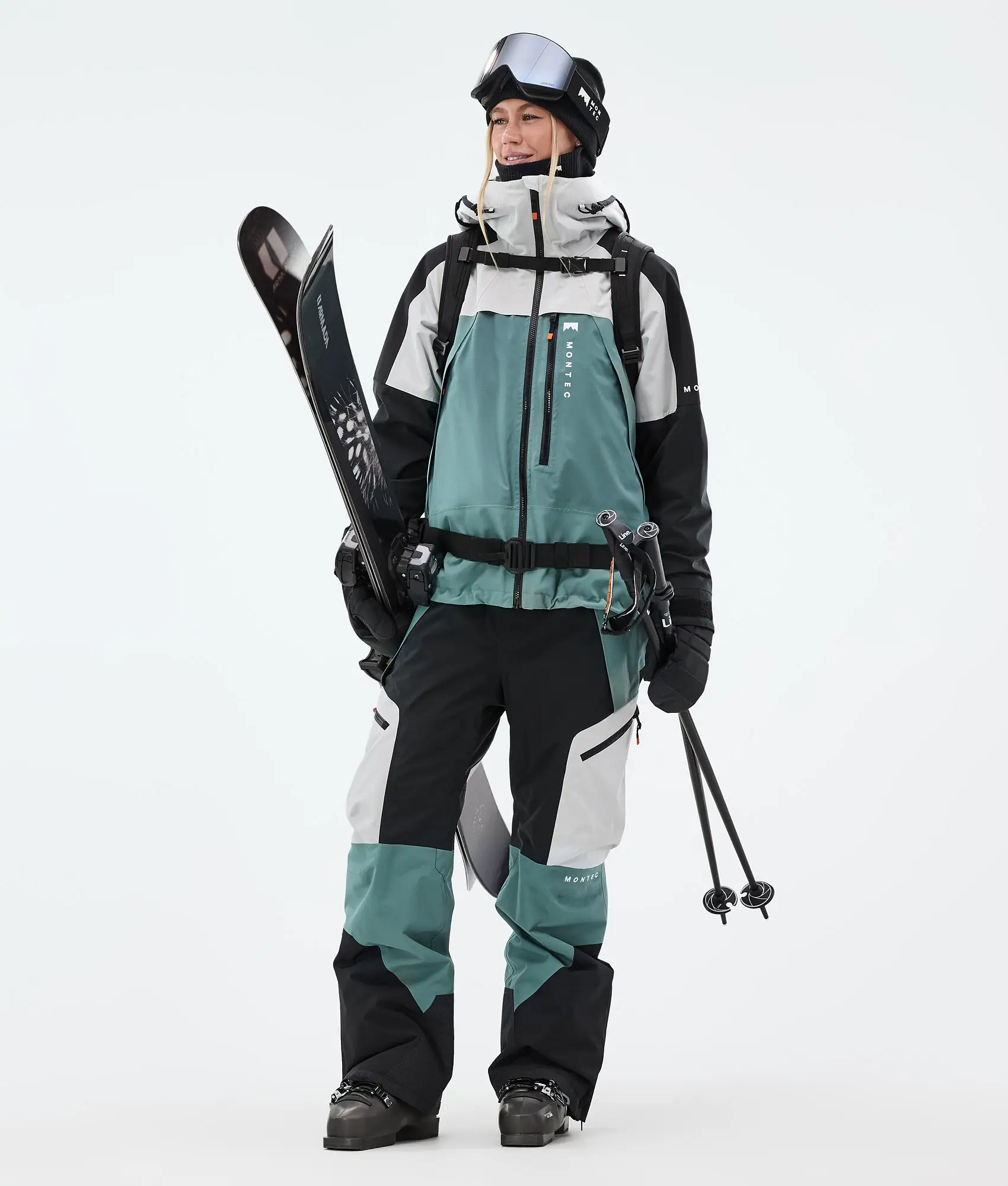 Oracle W Ski Jacket Women Light Grey/Black/Atlantic