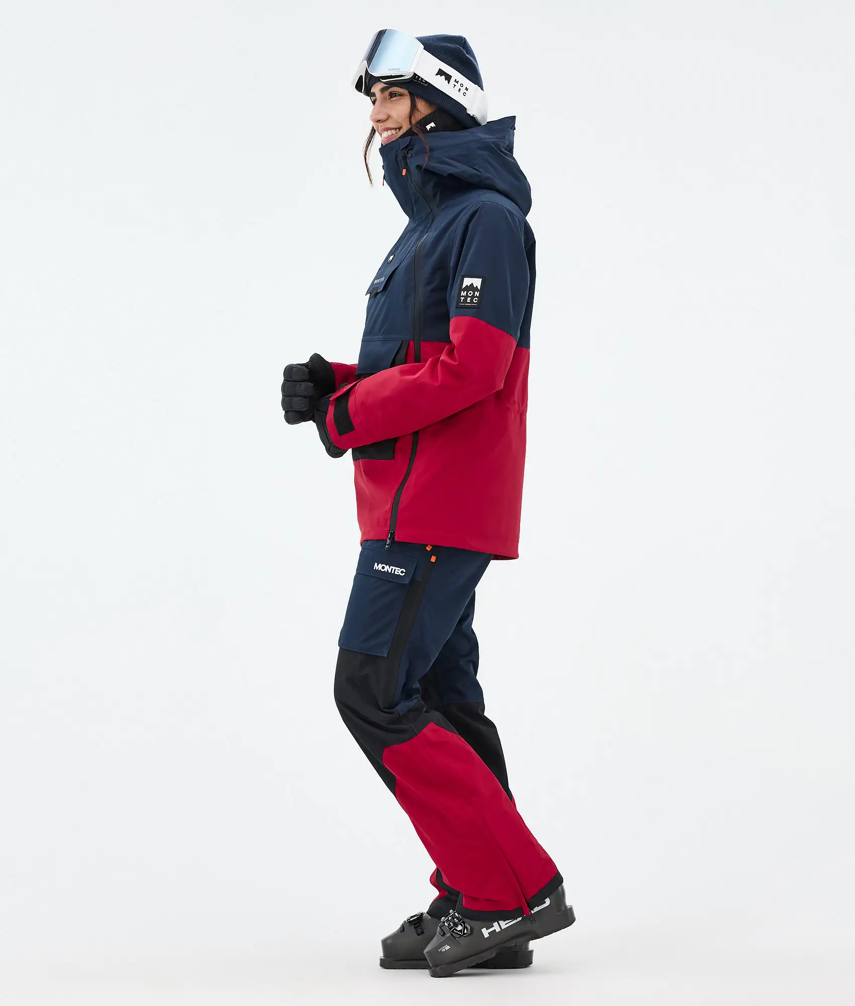 Doom W Ski Jacket Women Dark Blue/Black/Deep Red