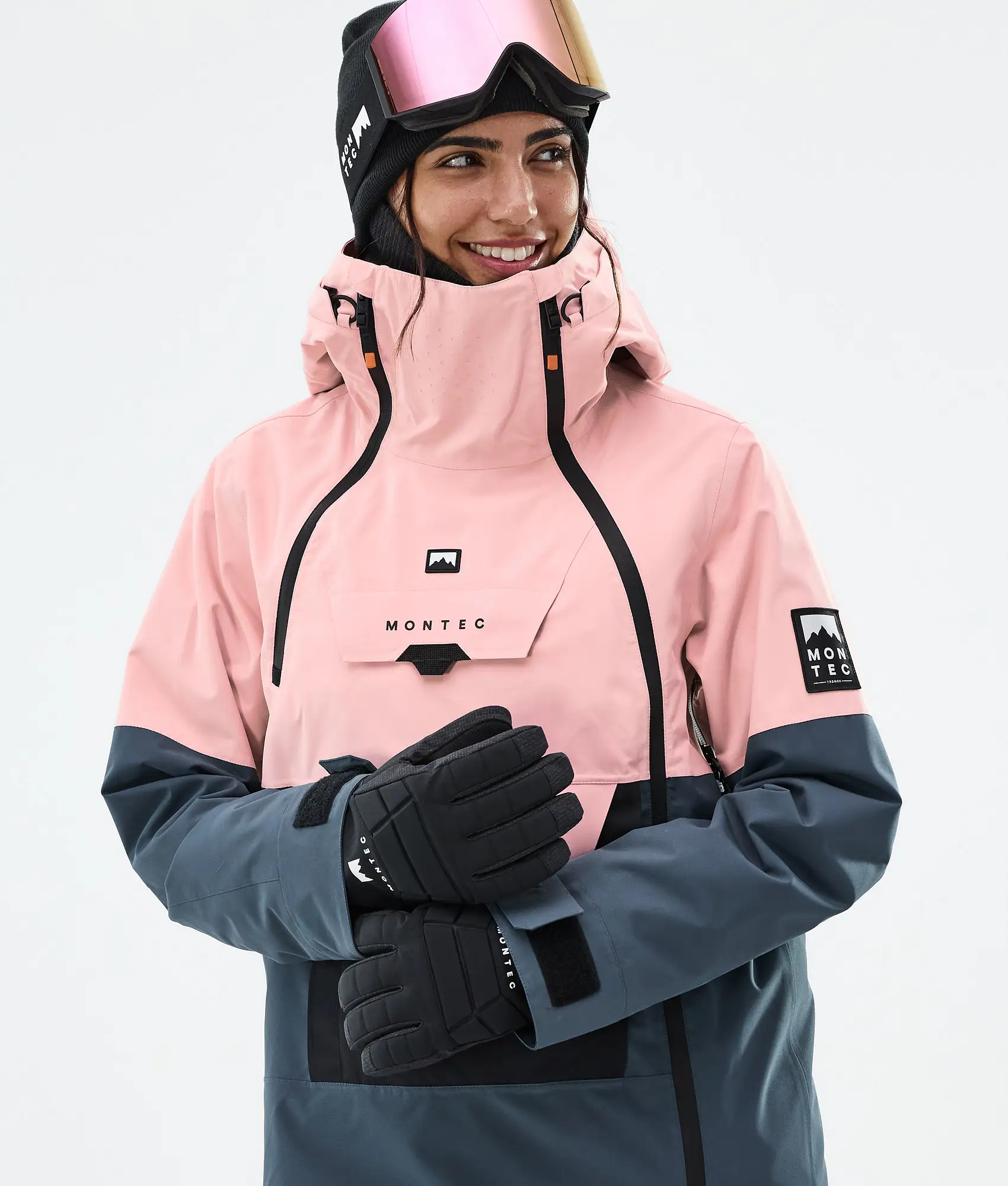 Doom W Snowboard Jacket Women Soft Pink/Black/Metal Blue