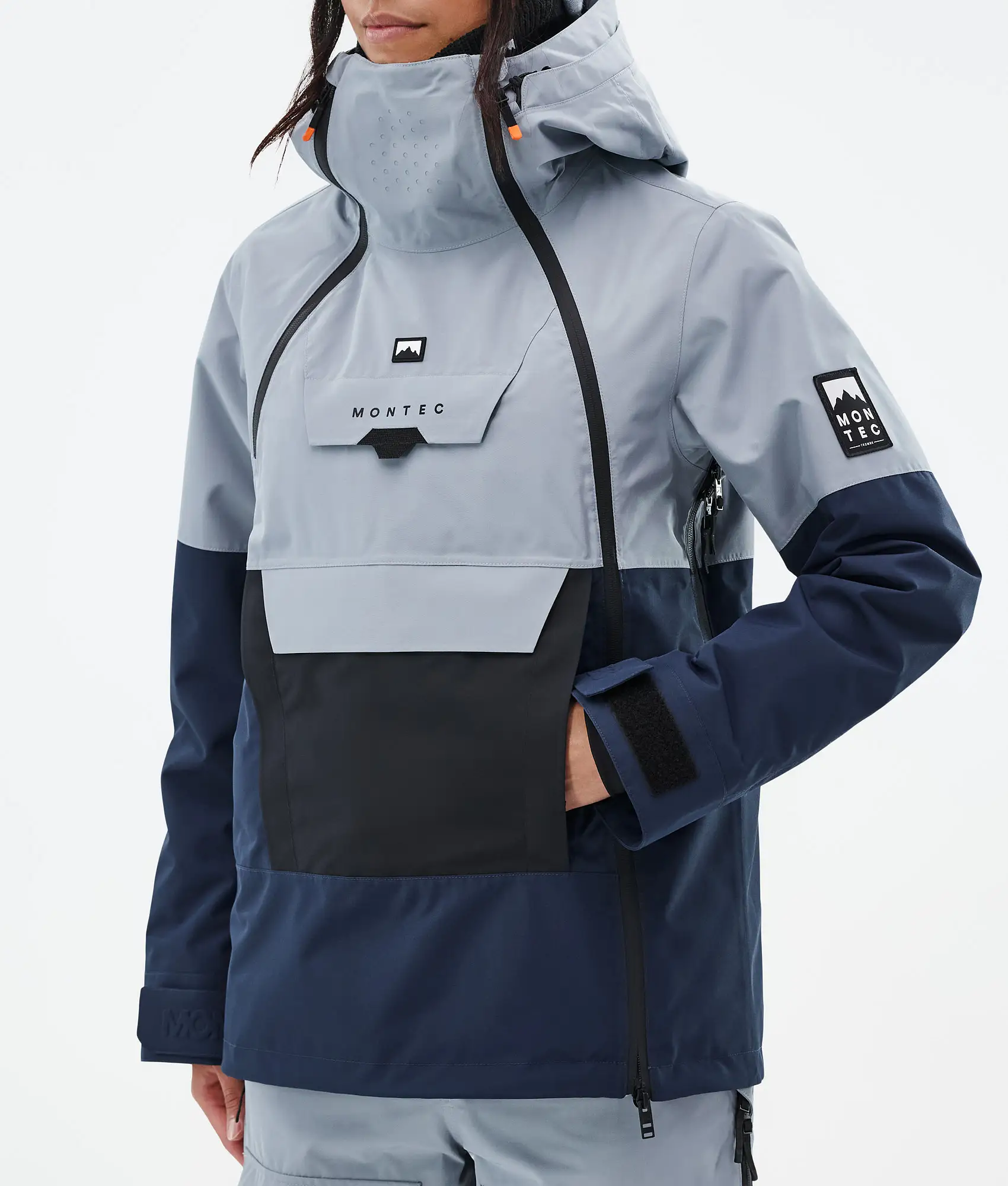 Doom W Ski Jacket Women Soft Blue/Black/Dark Blue