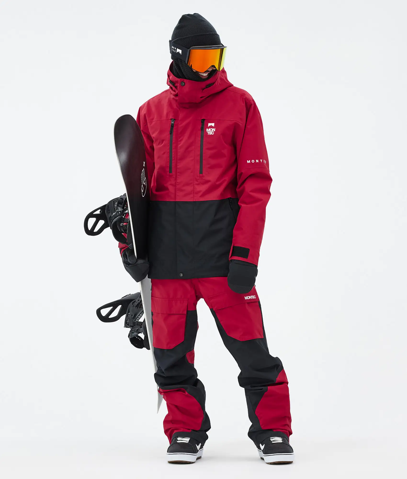 Fawk Snowboard Jacket Men Deep Red/Black Renewed