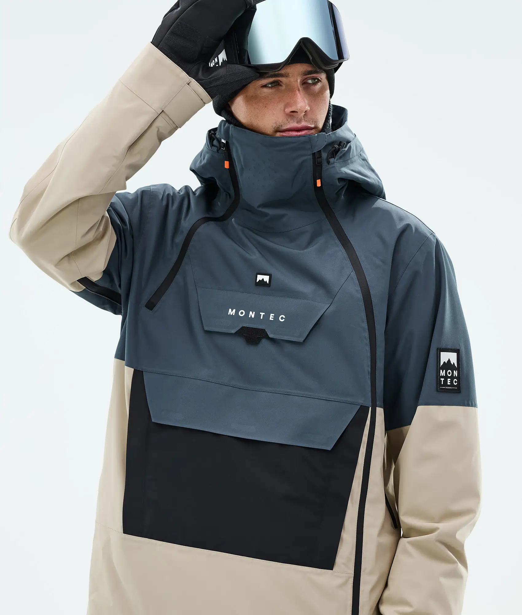 Doom Snowboard Jacket Men Metal Blue/Black/Sand