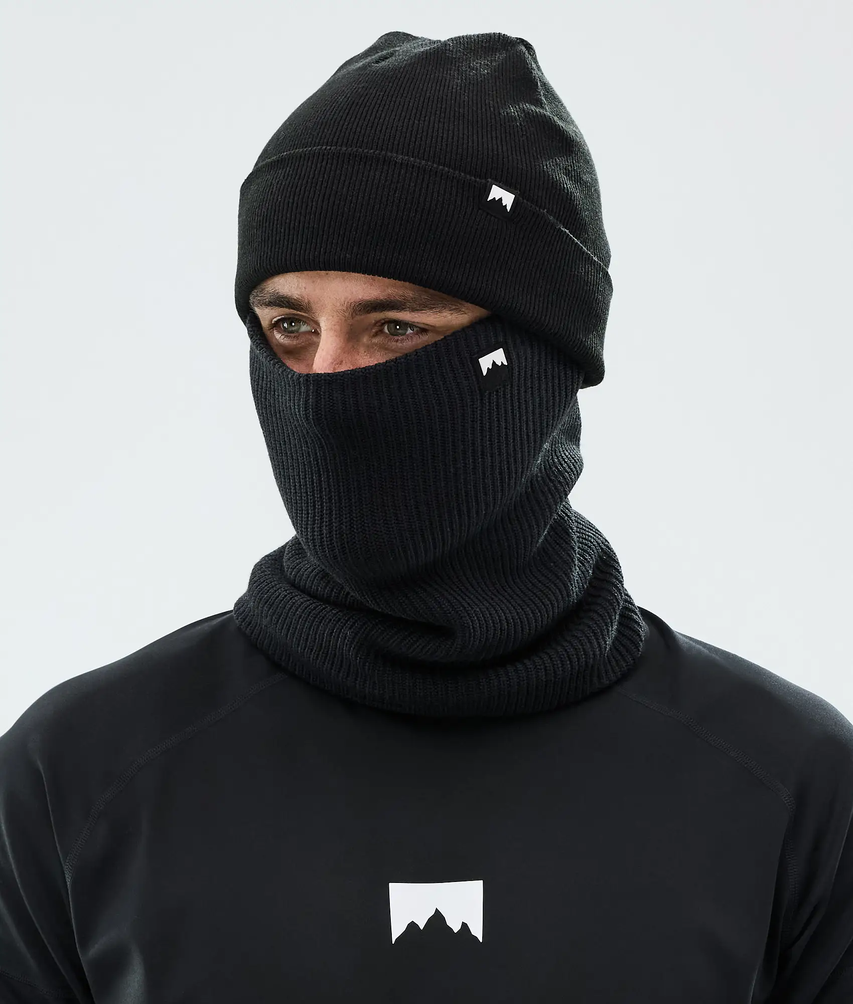 Classic Knitted Facemask Black