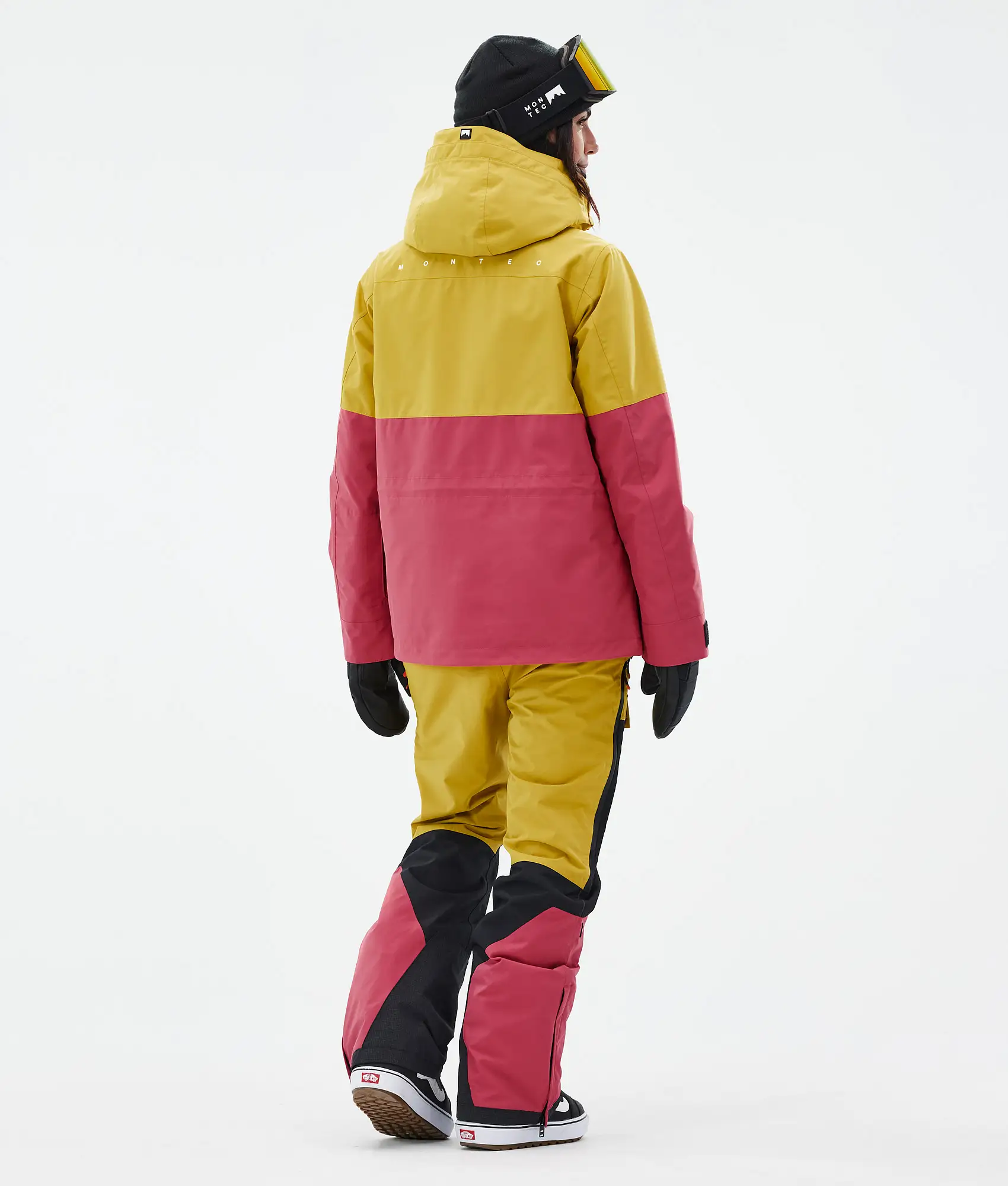 Doom W Snowboard Jacket Women Yellow/Black/Light Red