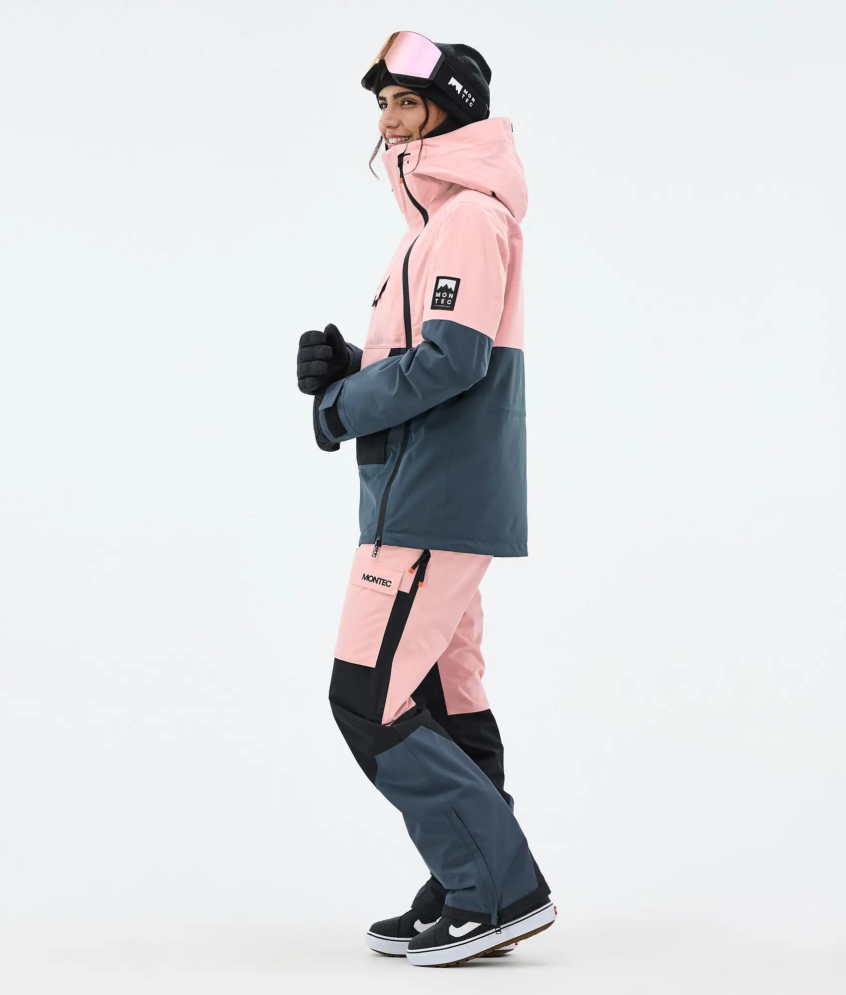 Doom W Snowboard Jacket Women Soft Pink/Black/Metal Blue