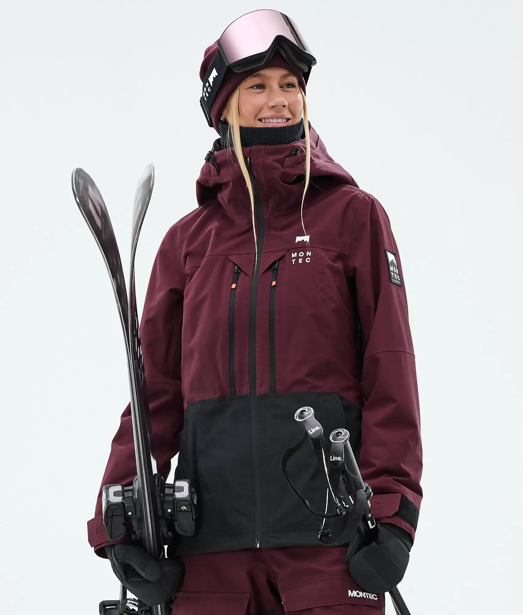 Moss W Ski Jacket Women Burgundy/Black