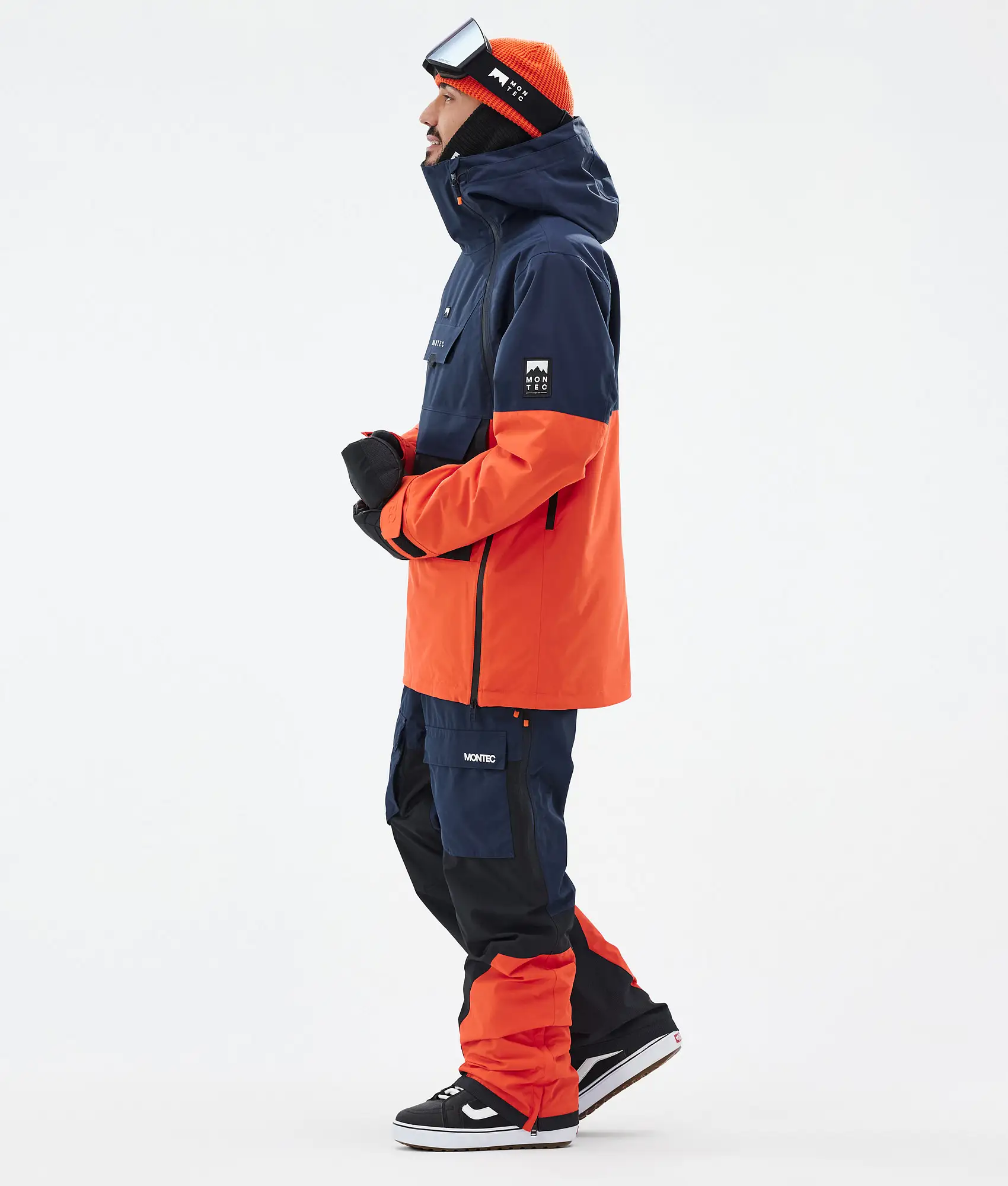 Doom Snowboard Jacket Men Dark Blue/Black/Orange