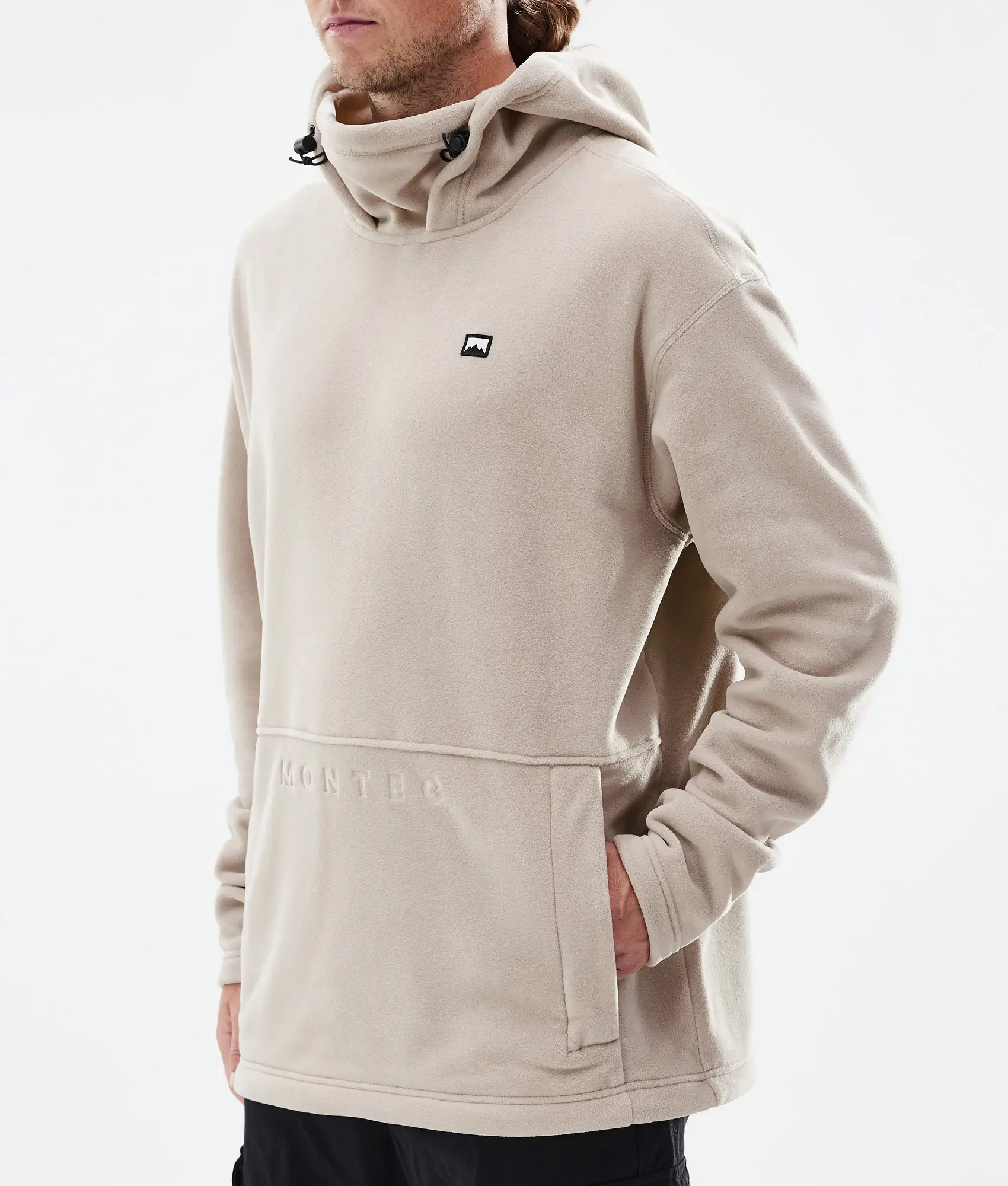 Delta Fleece Hoodie Men Sand Renewed