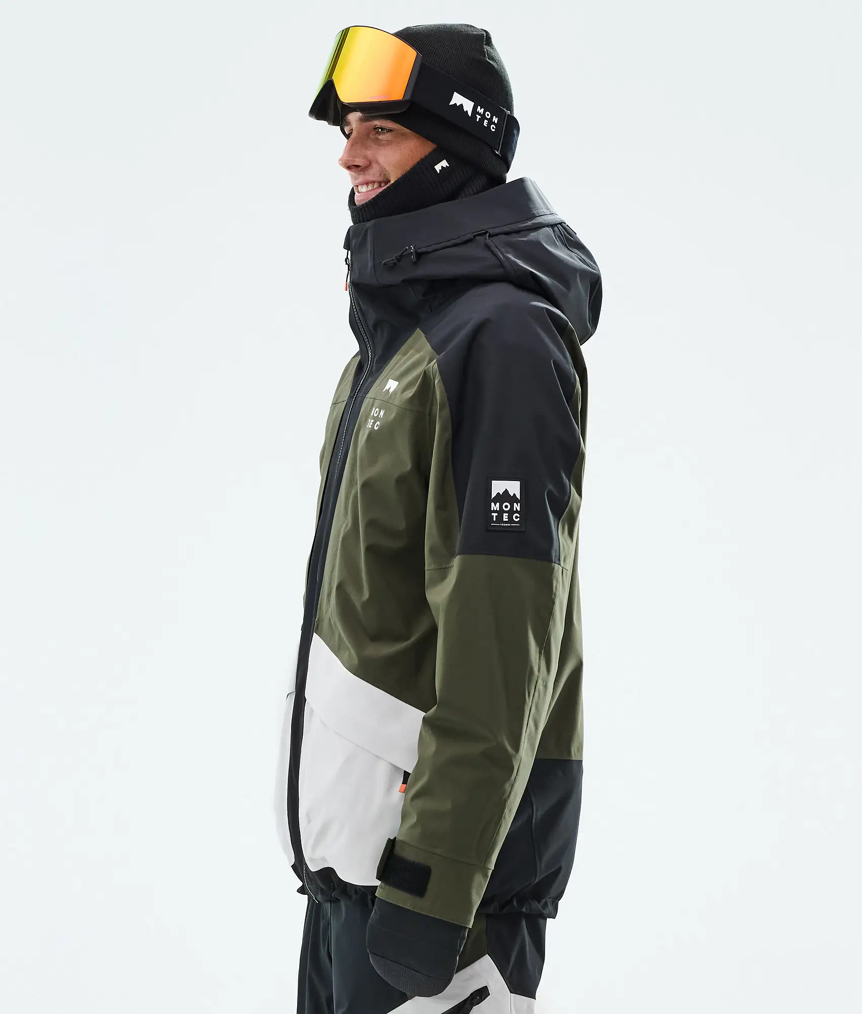 Morpheus Snowboard Jacket Men Black/Olive Green/Light Grey