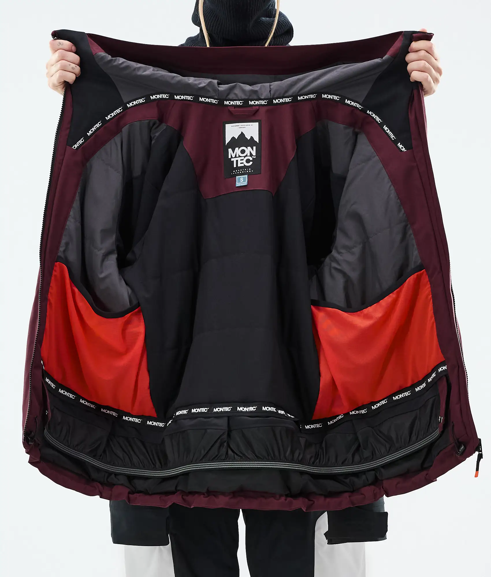 Morpheus W Ski Jacket Women Burgundy/Black/Light Grey