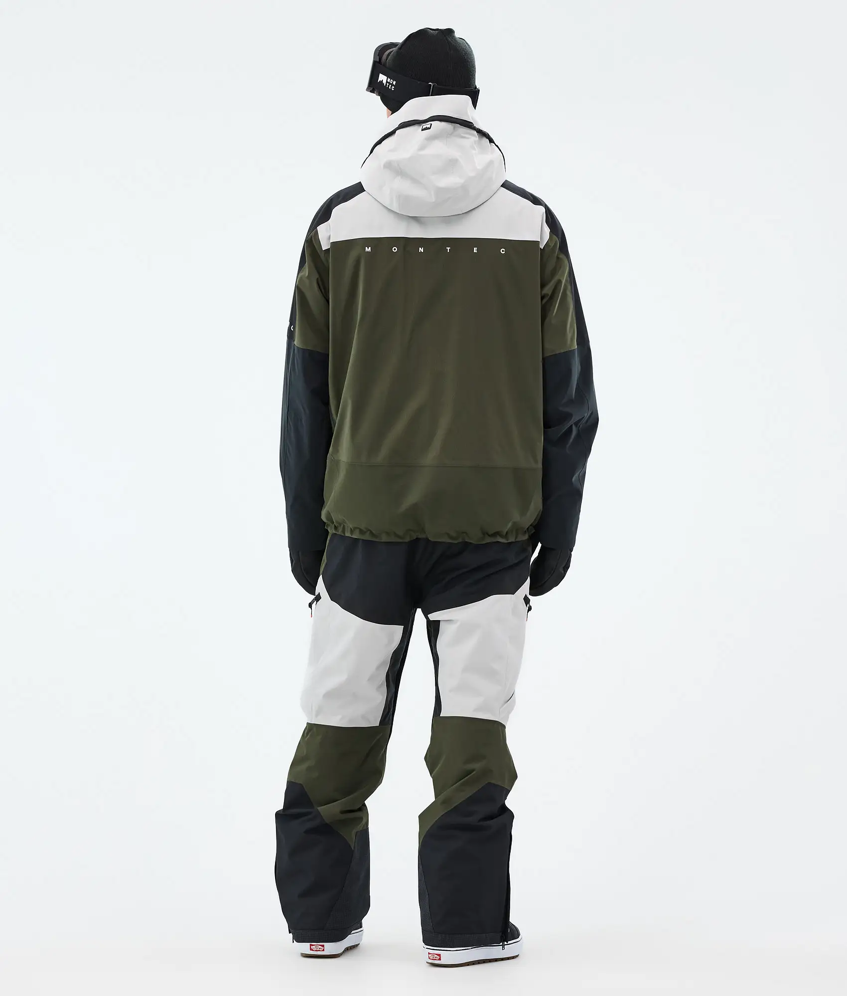 Oracle Snowboard Jacket Men Light Grey/Black/Olive Green