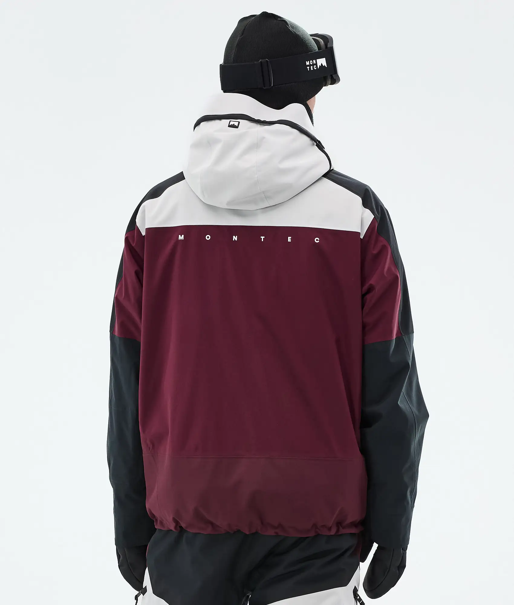 Oracle Snowboard Jacket Men Light Grey/Black/Burgundy