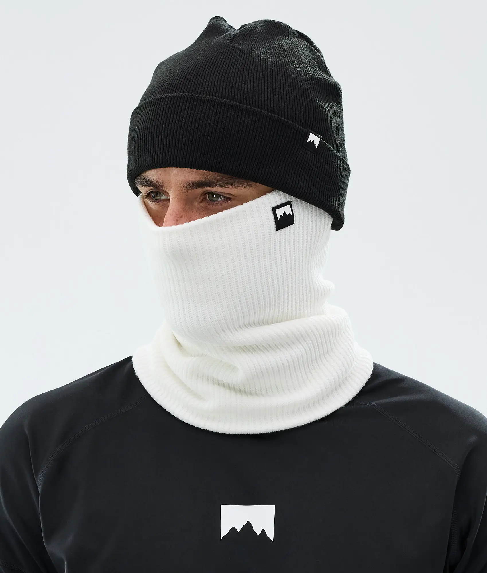 Classic Knitted Facemask Old White