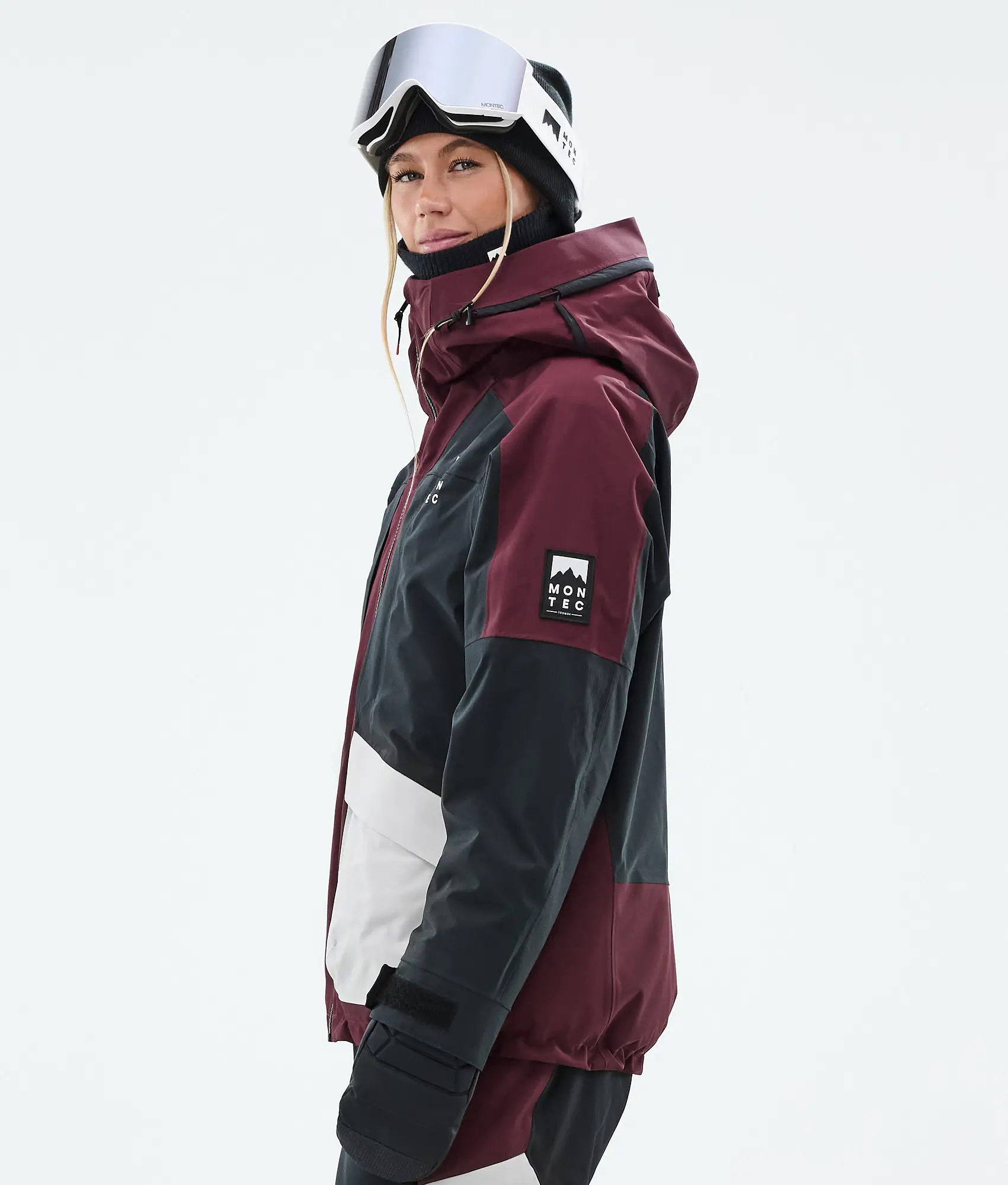 Morpheus W Ski Jacket Women Burgundy/Black/Light Grey