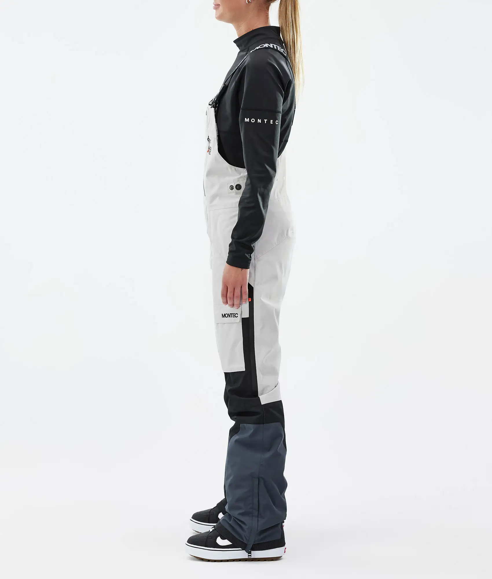 Fawk W Snowboard Pants Women Light Grey/Black/Metal Blue