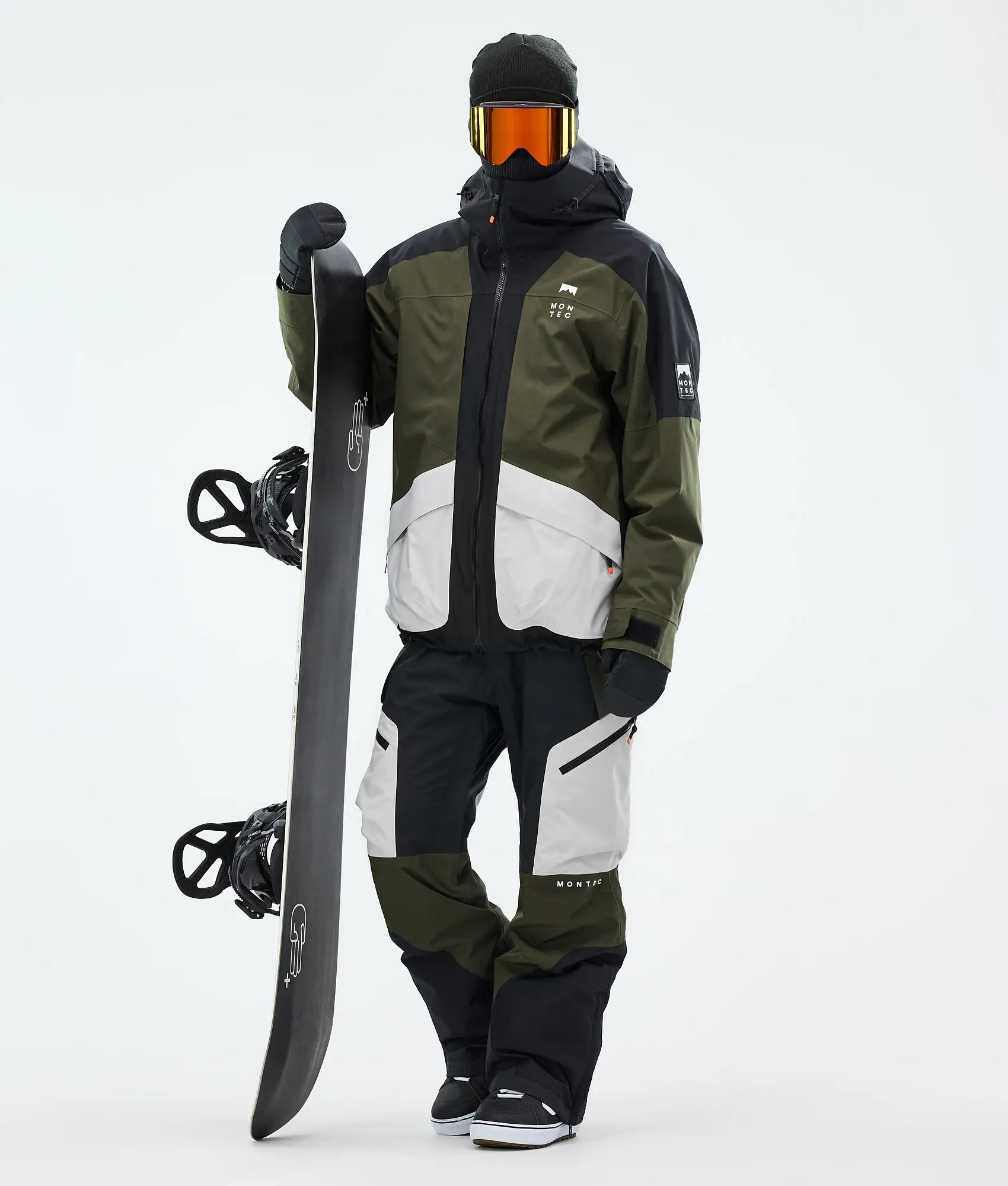 Morpheus/Dozer Snowboard Outfit Men Black/Olive Green/Light Grey