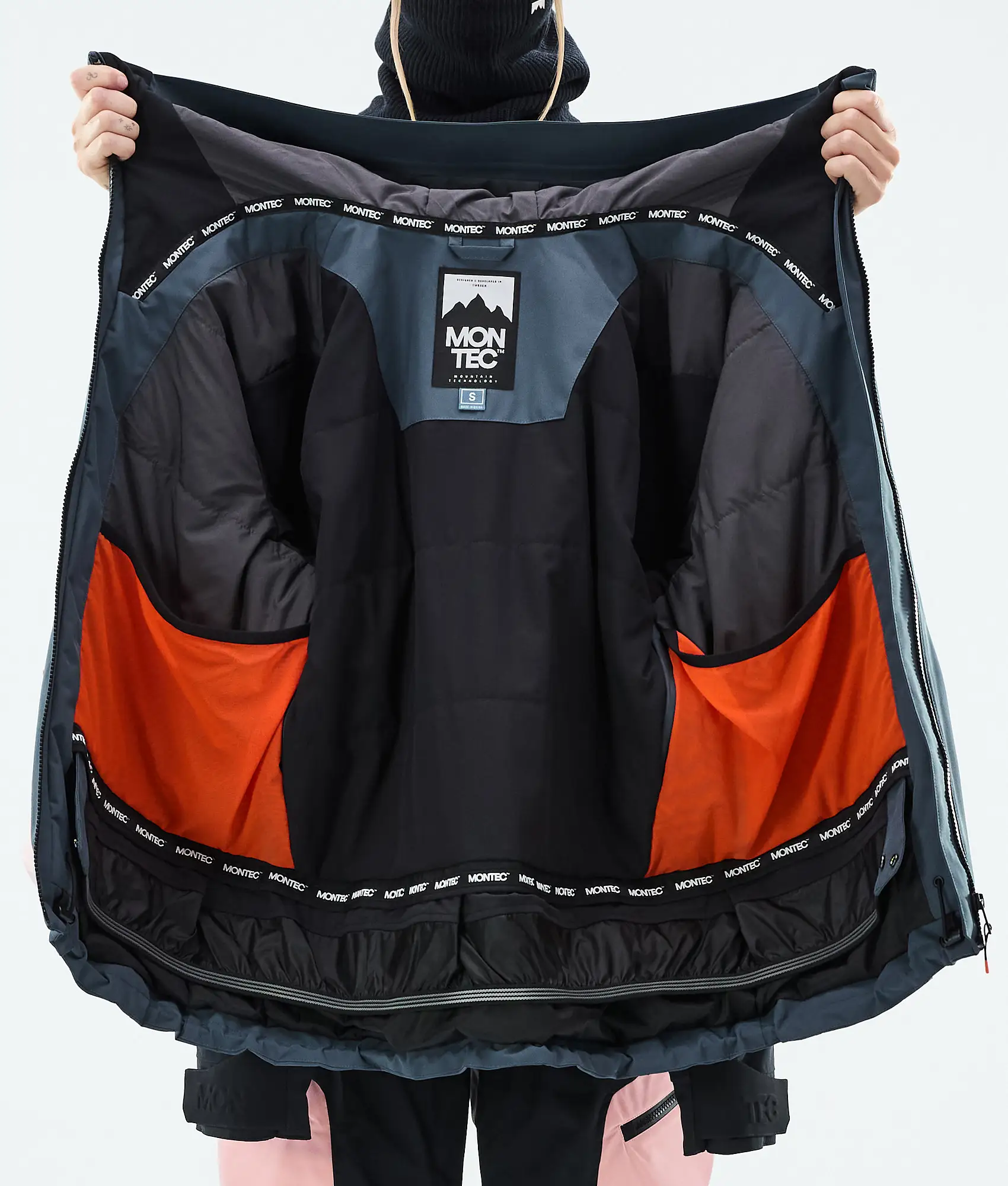 Morpheus W Snowboard Jacket Women Metal Blue/Black/Soft Pink