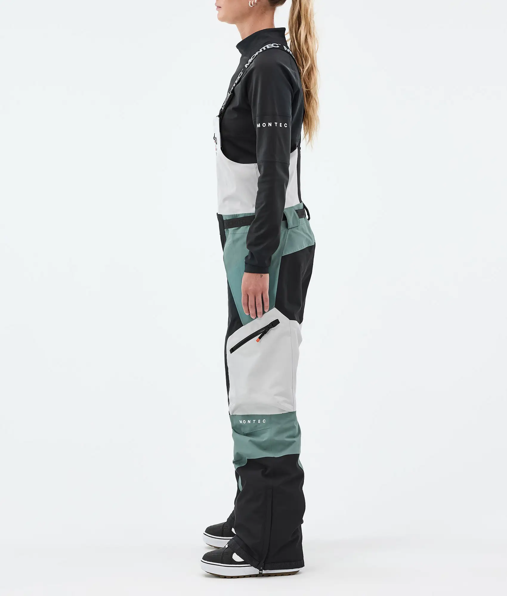 Dozer W Snowboard Pants Women Light Grey/Black/Atlantic