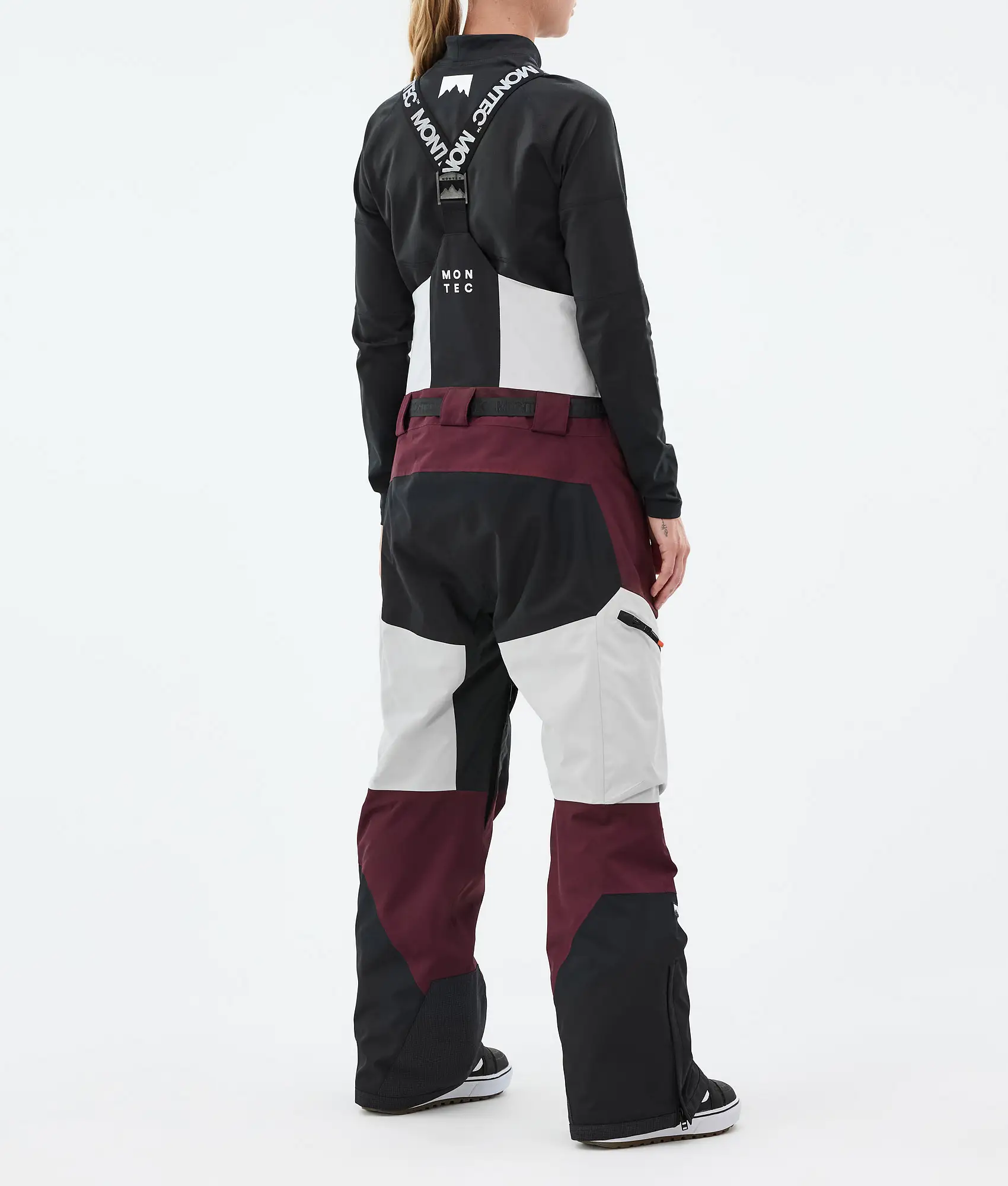 Dozer W Snowboard Pants Women Light Grey/Black/Burgundy