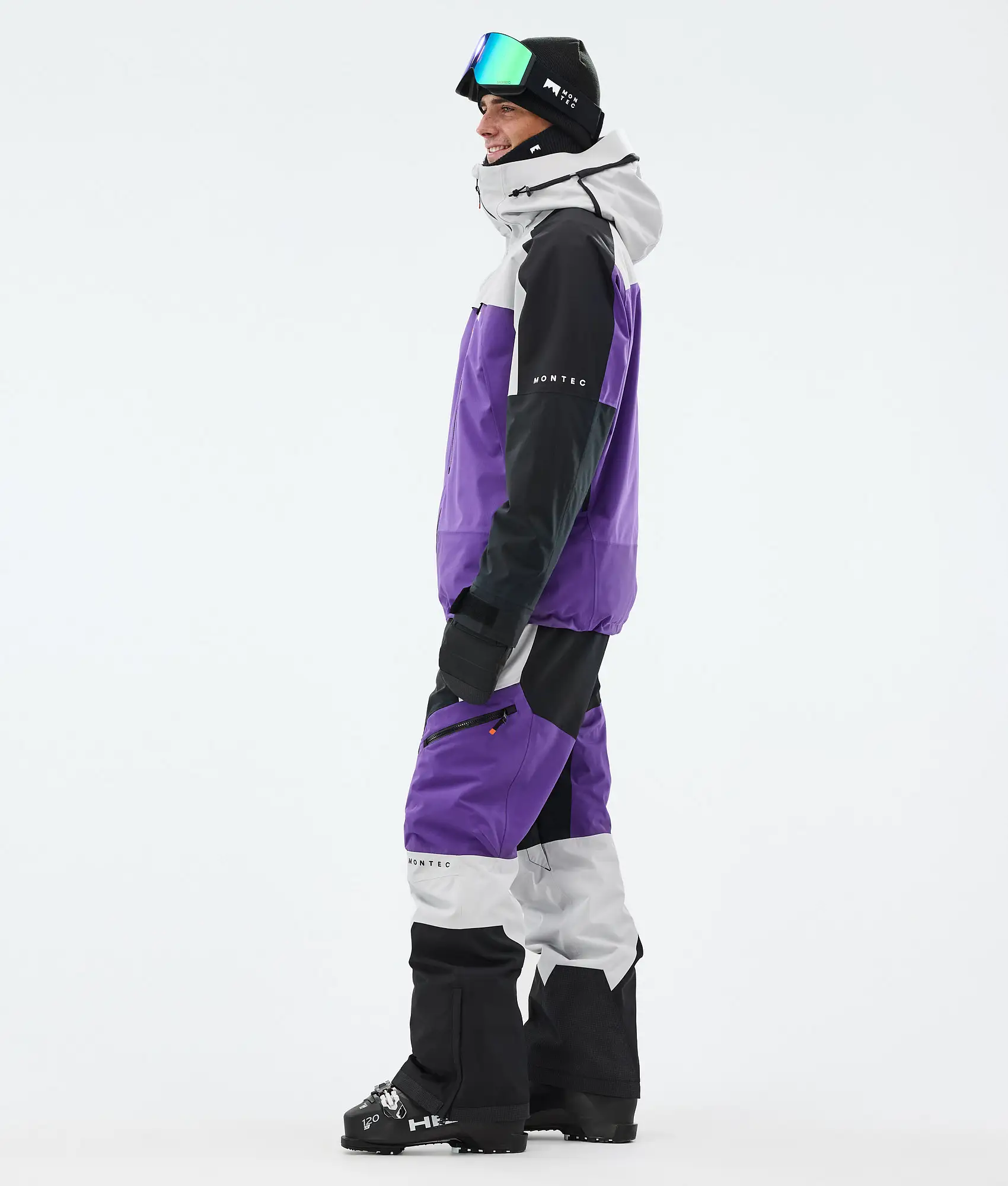 Oracle Ski Jacket Men Light Grey/Black/Vivid Purple