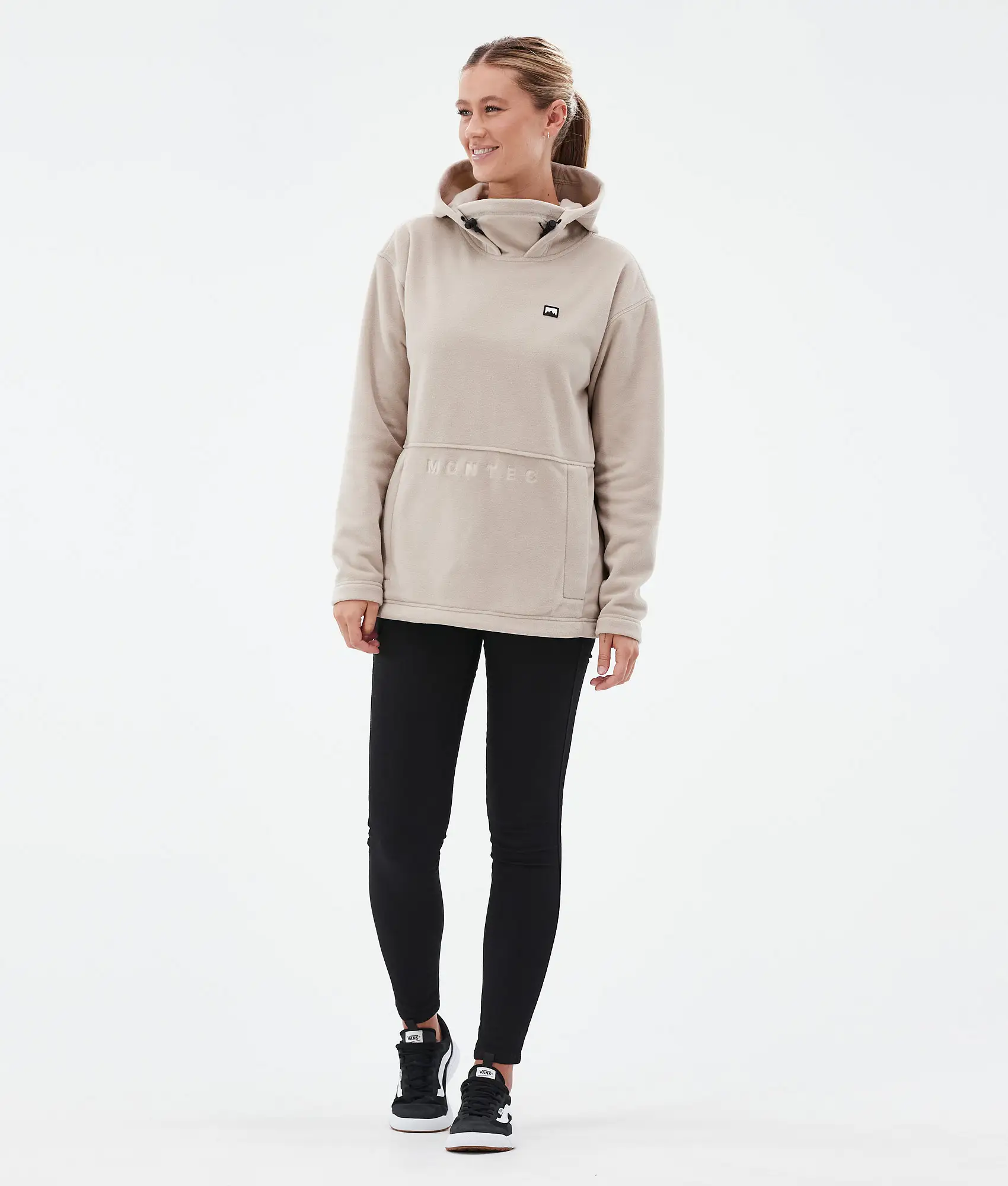 Delta W Fleece Hoodie Women Sand Renewed