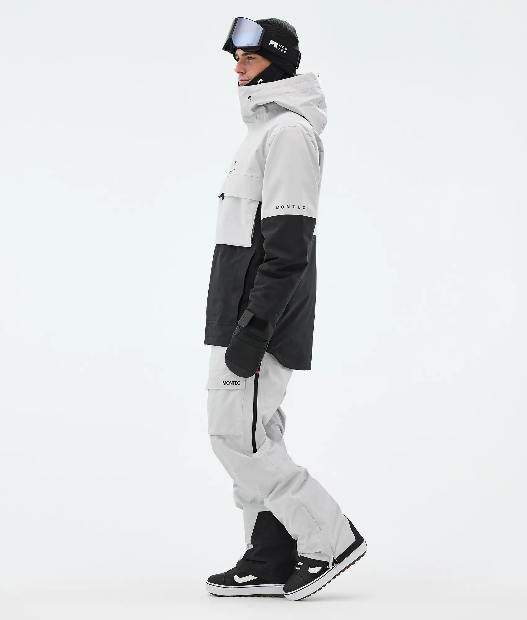 Dune Snowboard Jacket Men Light Grey/Black