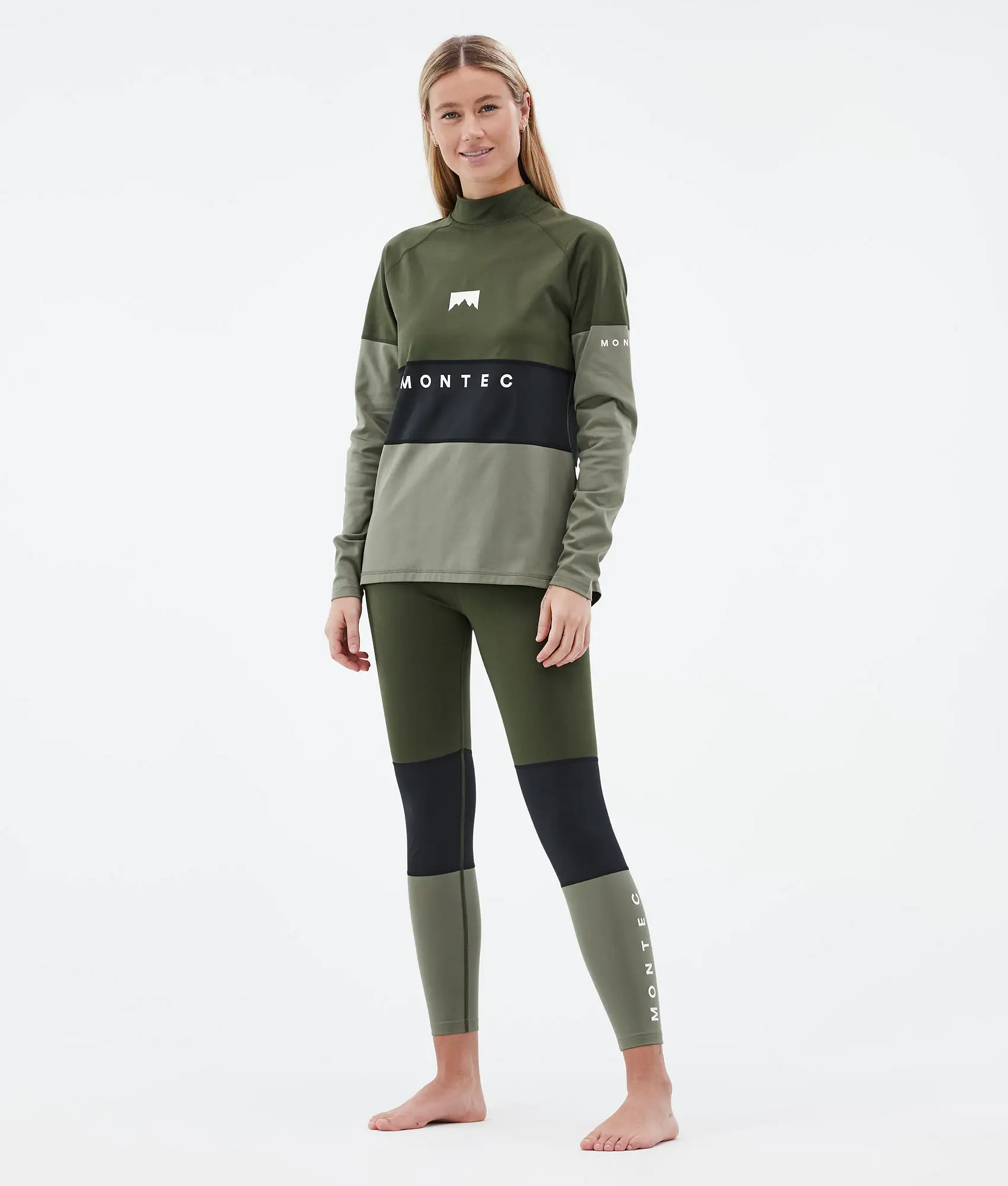 Alpha W Base Layer Pant Women Olive Green/Black/Greenish