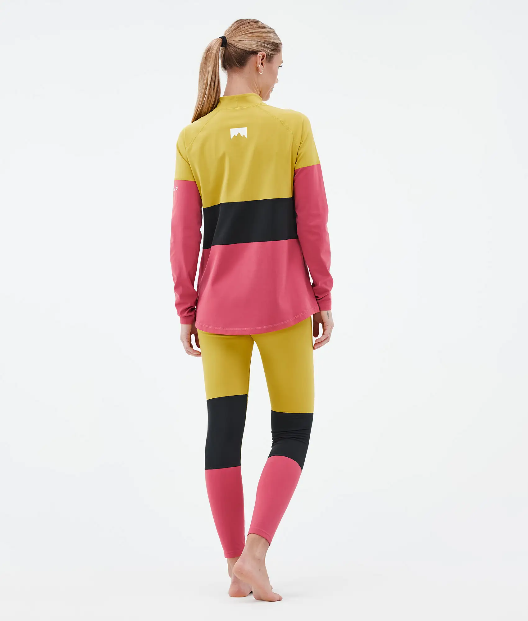 Alpha W Base Layer Top Women Yellow/Black/Light Red