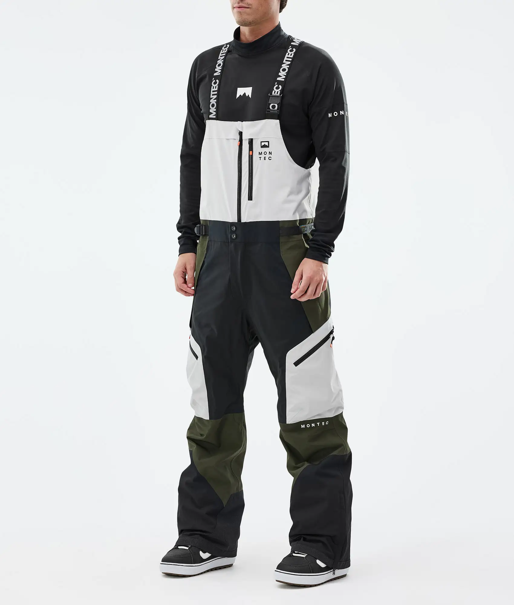 Dozer Snowboard Pants Men Light Grey/Black/Olive Green