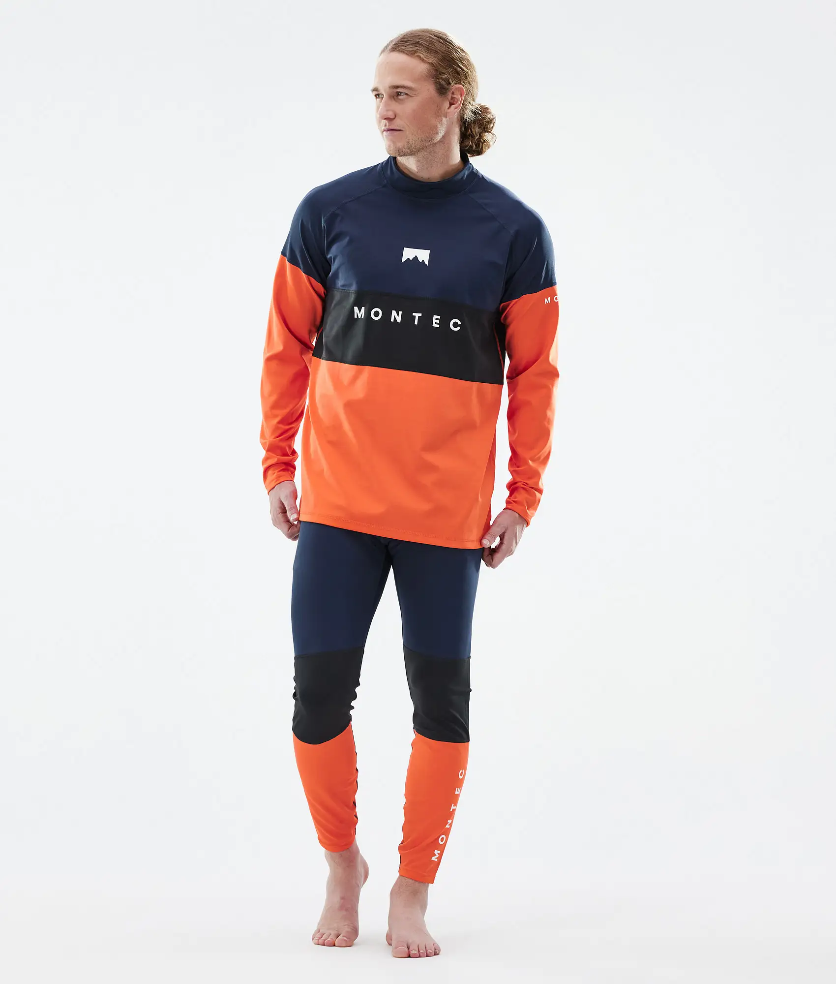 Alpha Base Layer Pant Men Dark Blue/Black/Orange